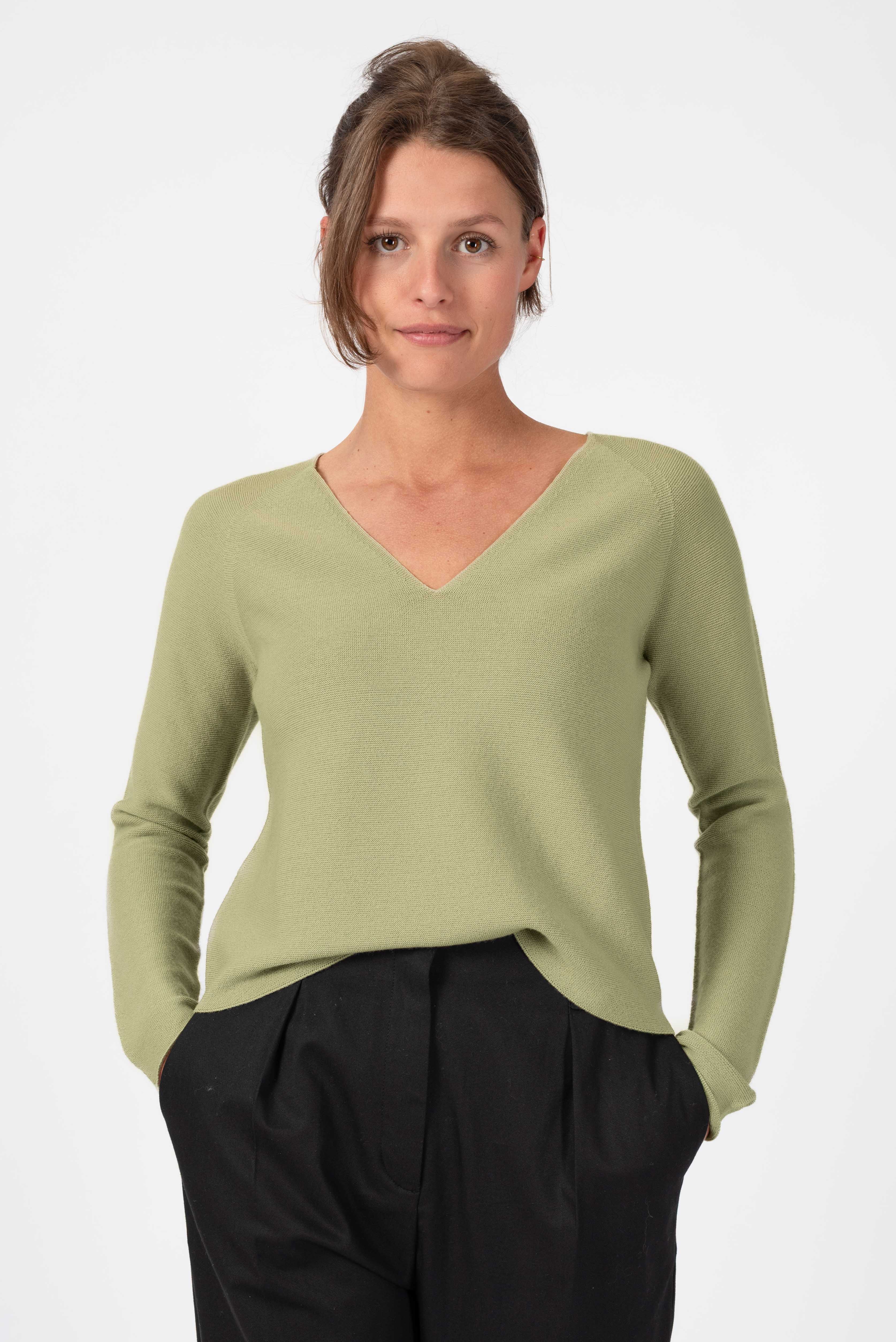 NNIstudio - COZY Strick - Pullover - Willow Green - XS -