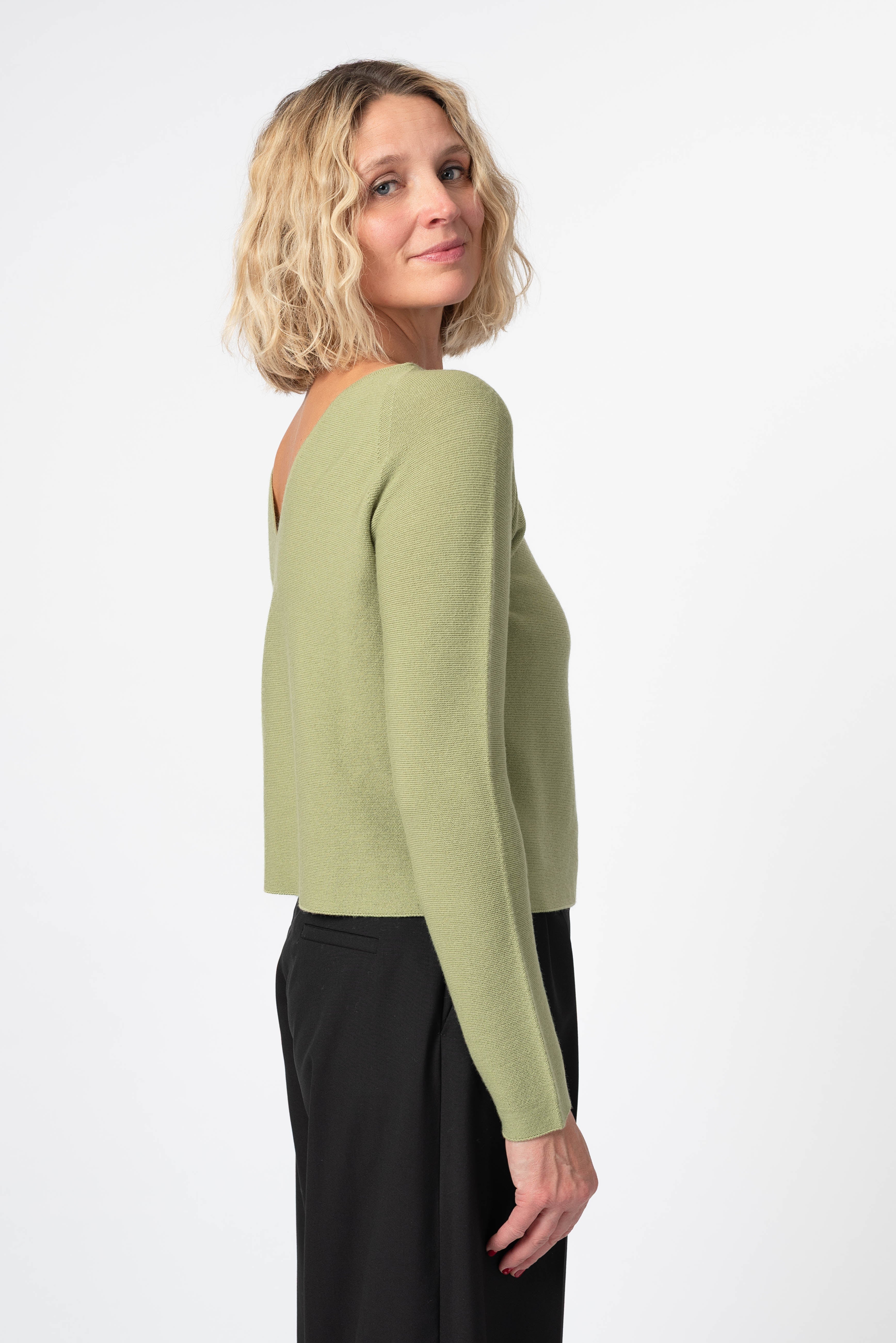 NNIstudio - COZY Strick - Pullover - Willow Green - XS -