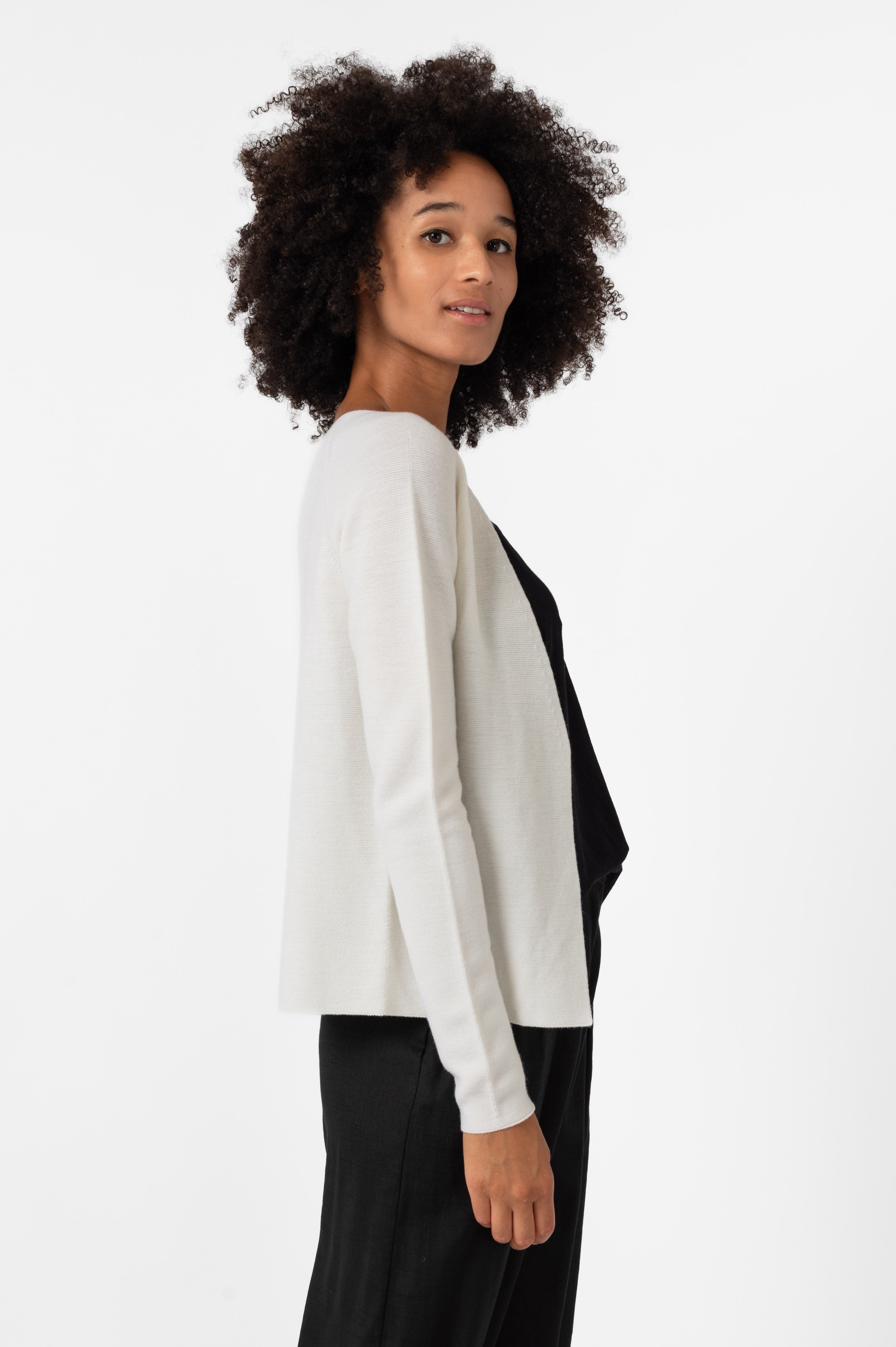 NNIstudio - COZY Strickjacke - Start White - XS -