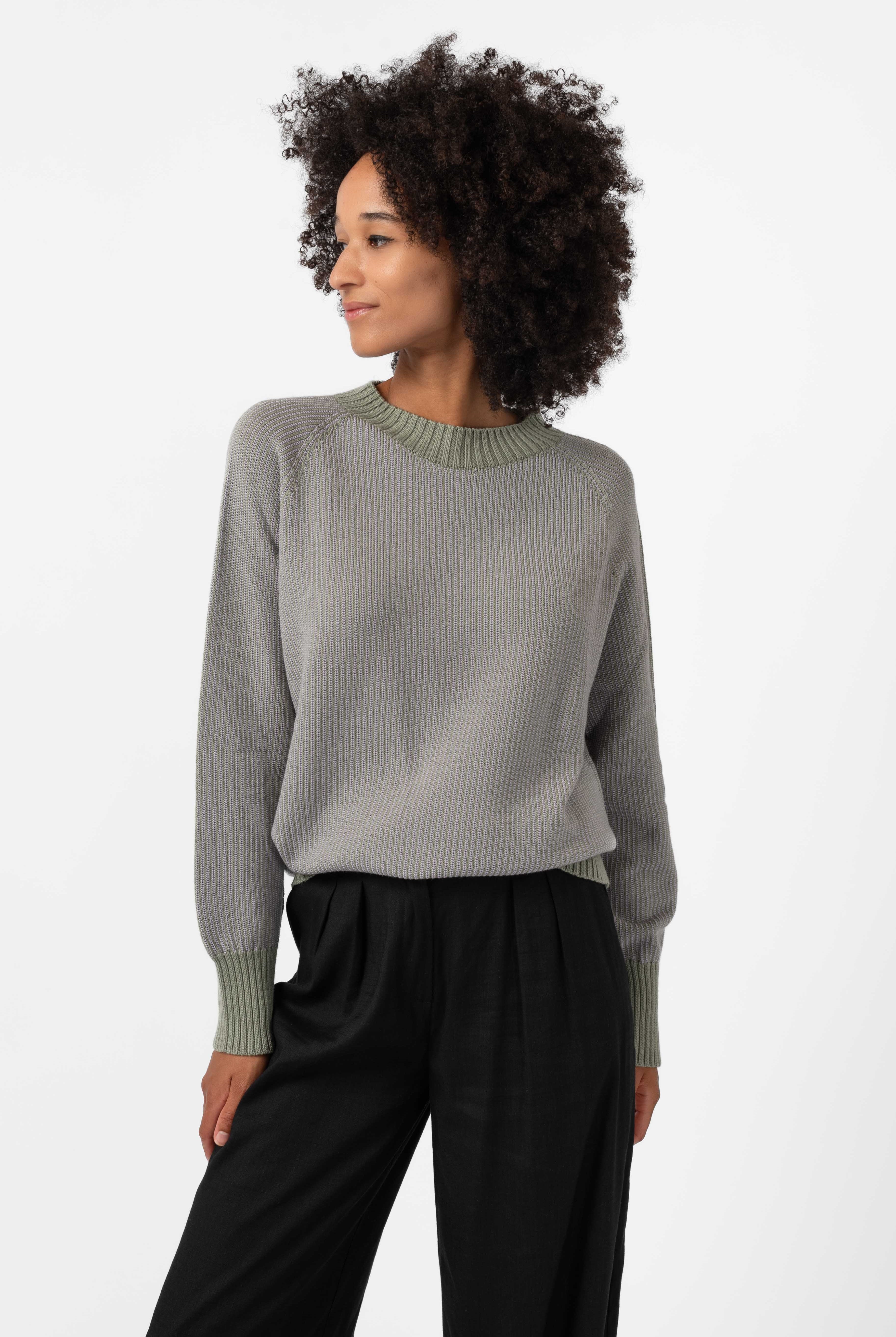 NNIstudio - CREW Pullover Unisex - Palegreen/Lila - XS -