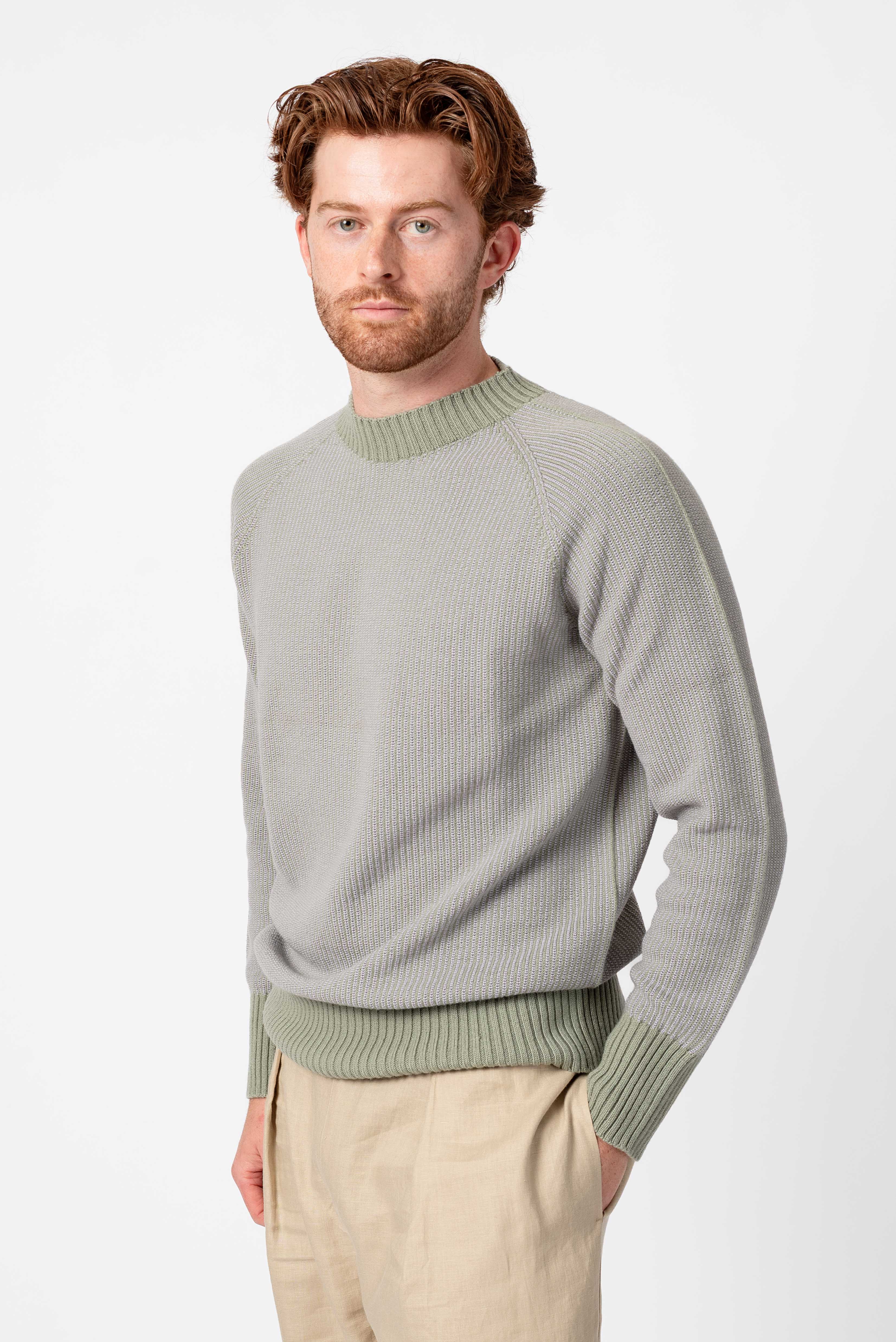 NNIstudio - CREW Pullover Unisex - Tea Green / Lavender Frost - XS -