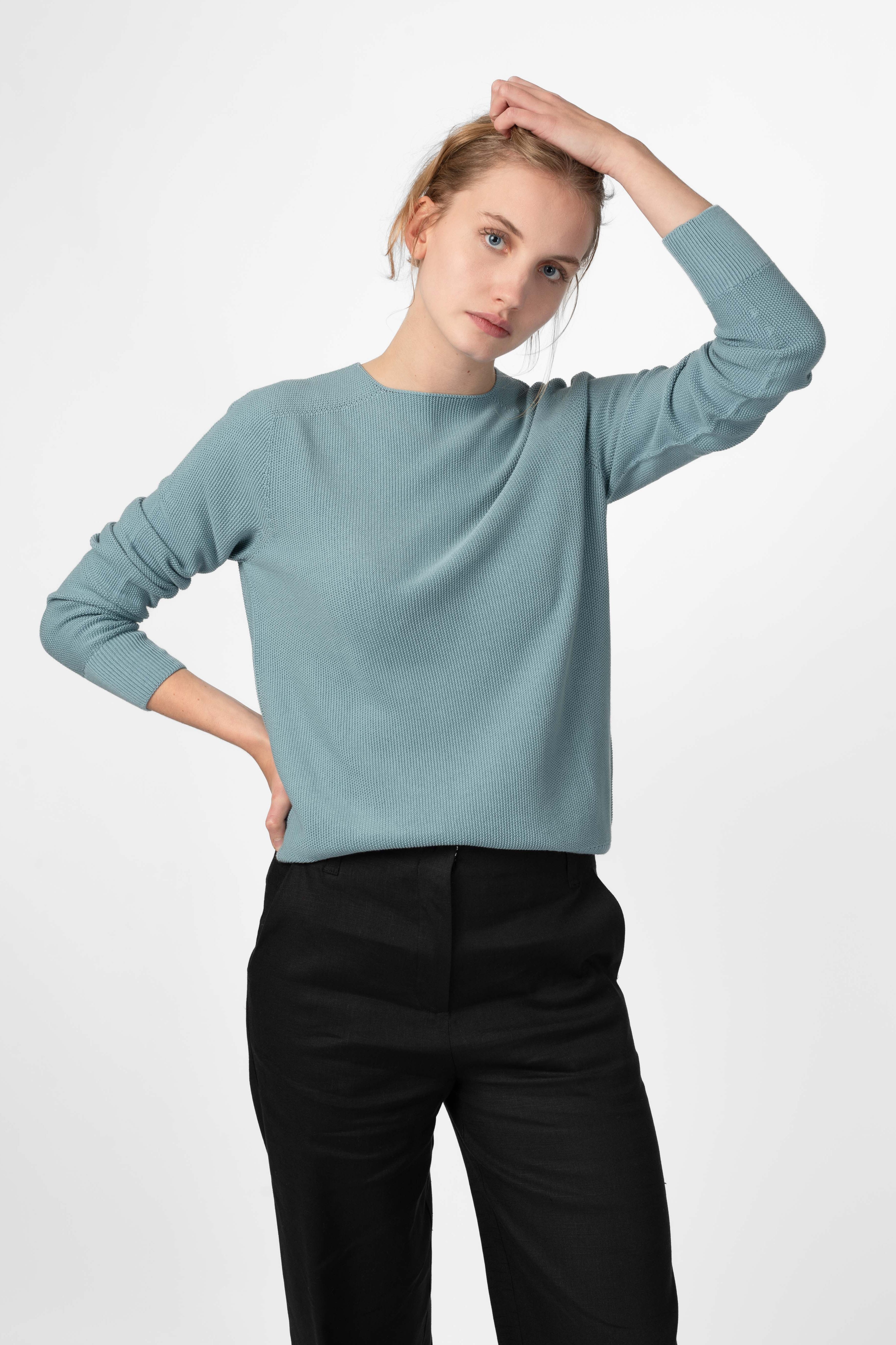 NNIstudio - CRISP Pullover Unisex - Arona Blau - XS -