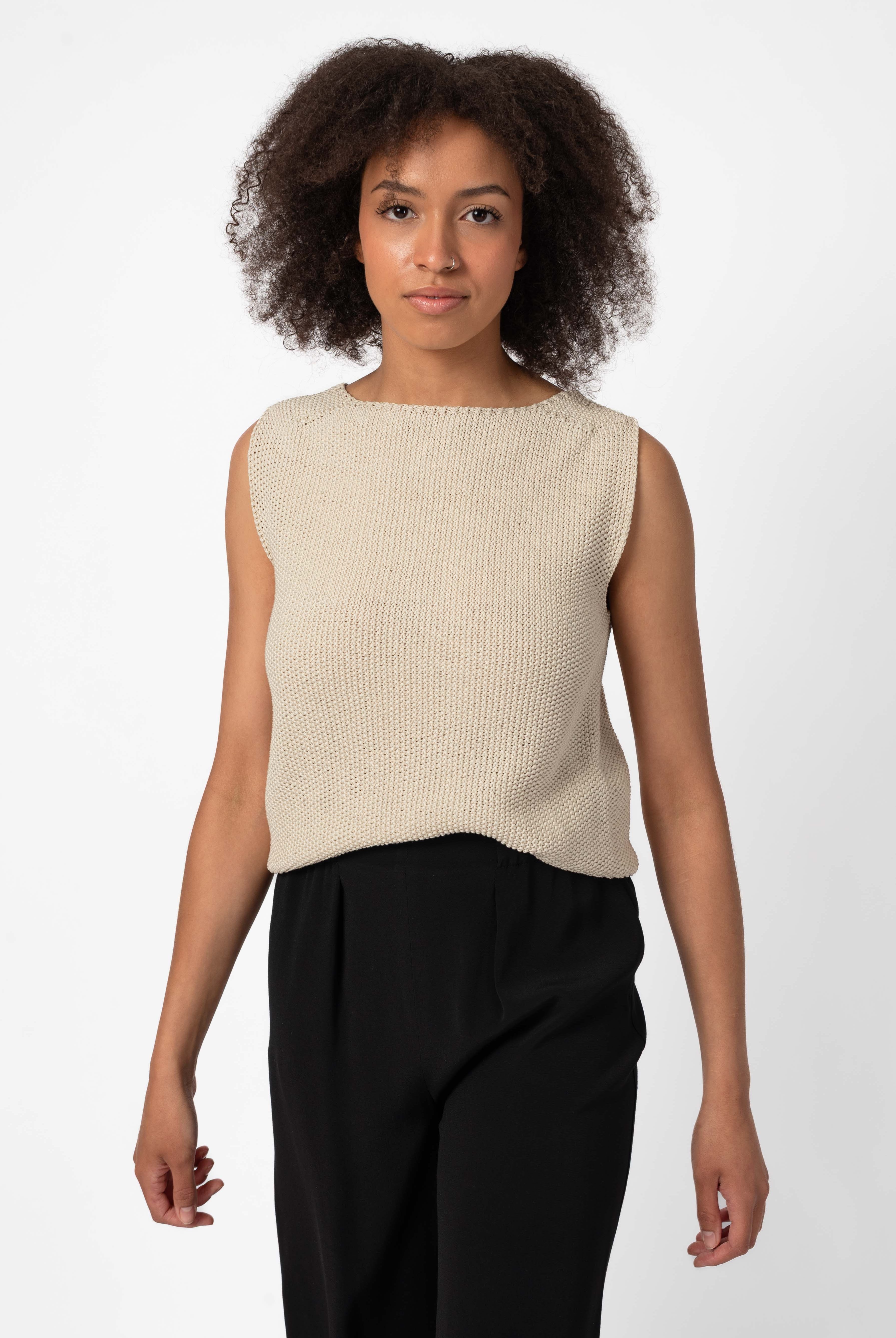 NNIstudio - CRISP Pullunder Unisex - Pearl White - XS -