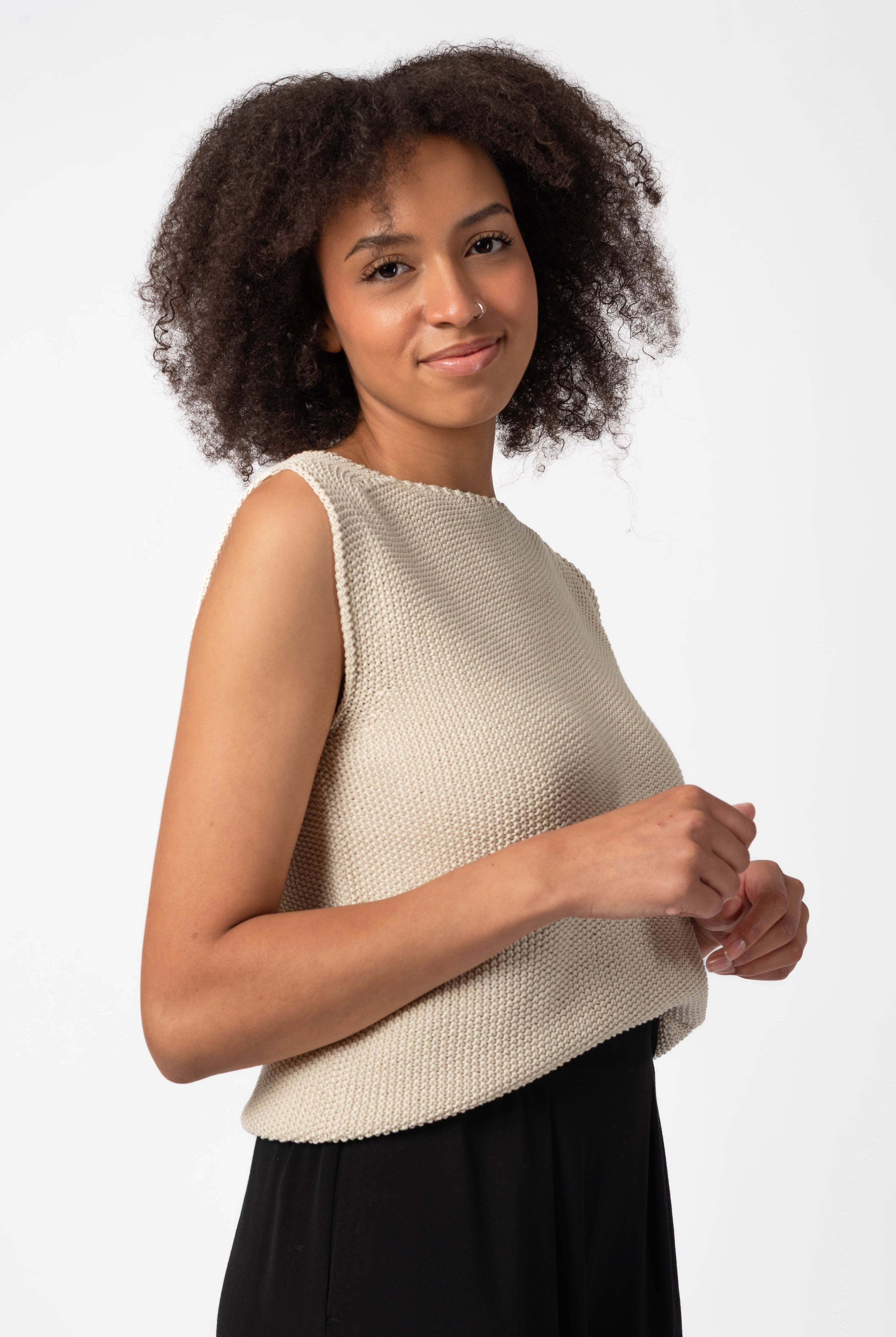 NNIstudio - CRISP Pullunder Unisex - Pearl White - XS -