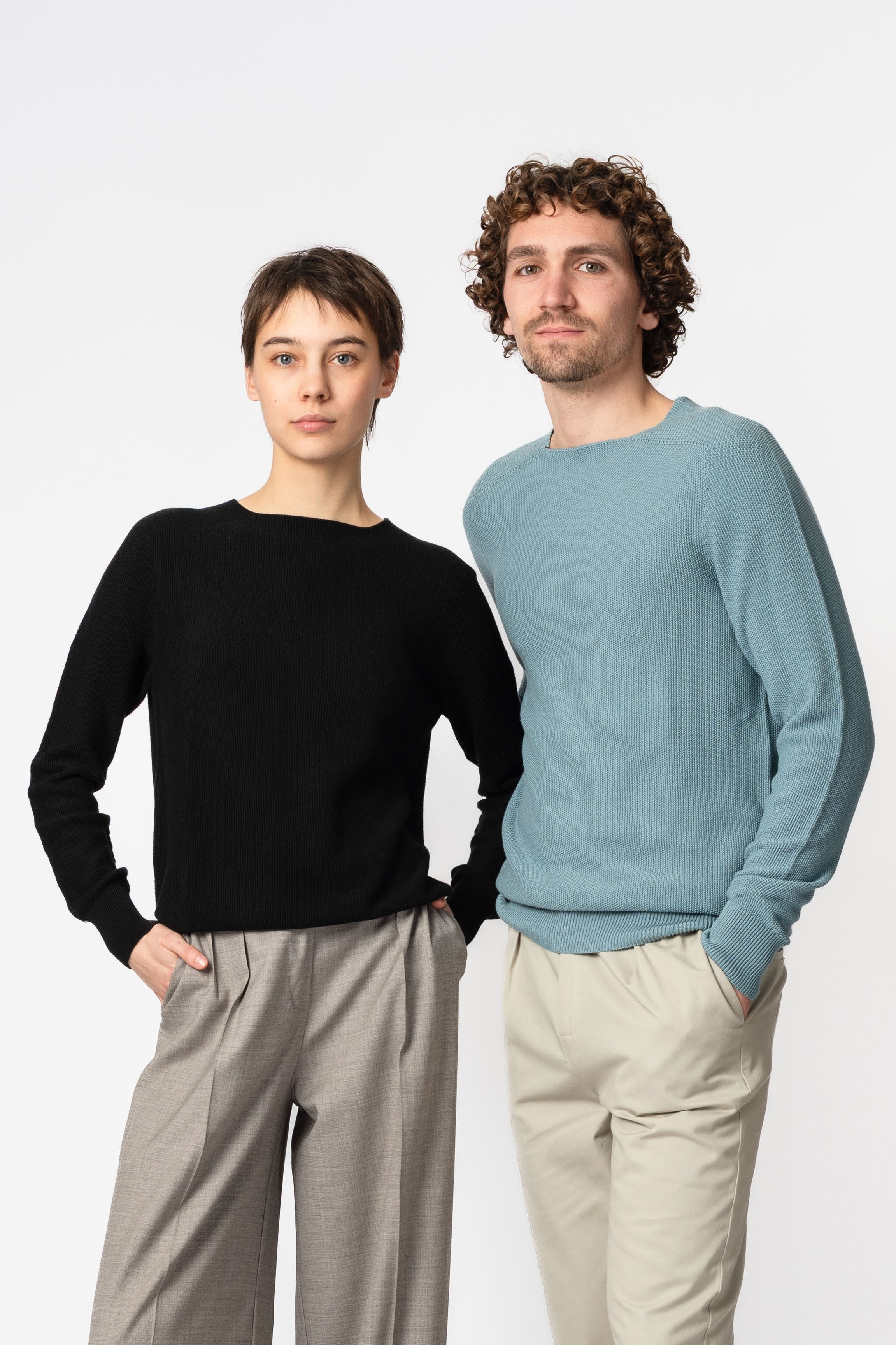 NNIstudio - CRISP Strick - Pullover Cotton - Loden Green - XS -