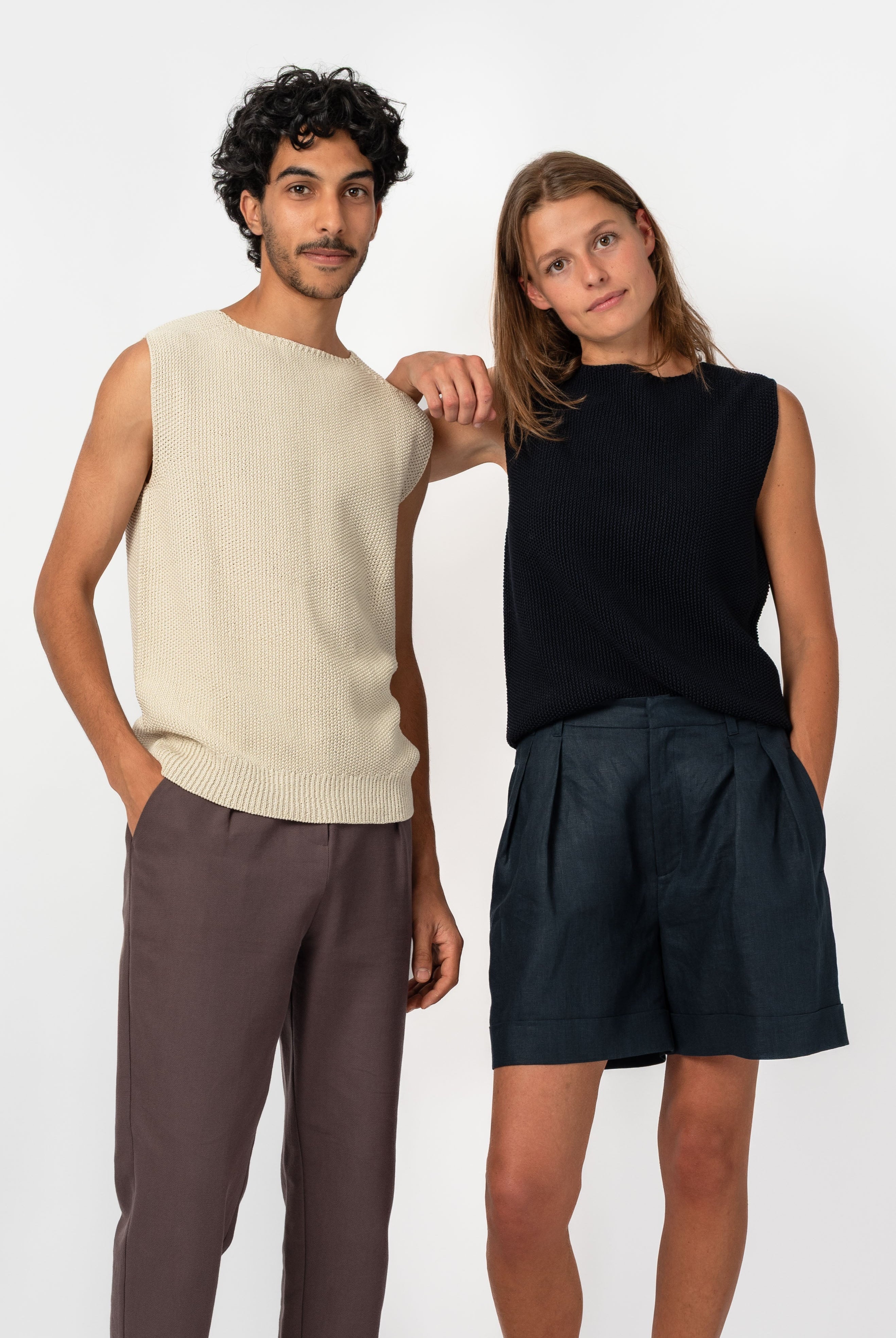 NNIstudio - CRISP Strick - Pullunder - Pearl White - XS -