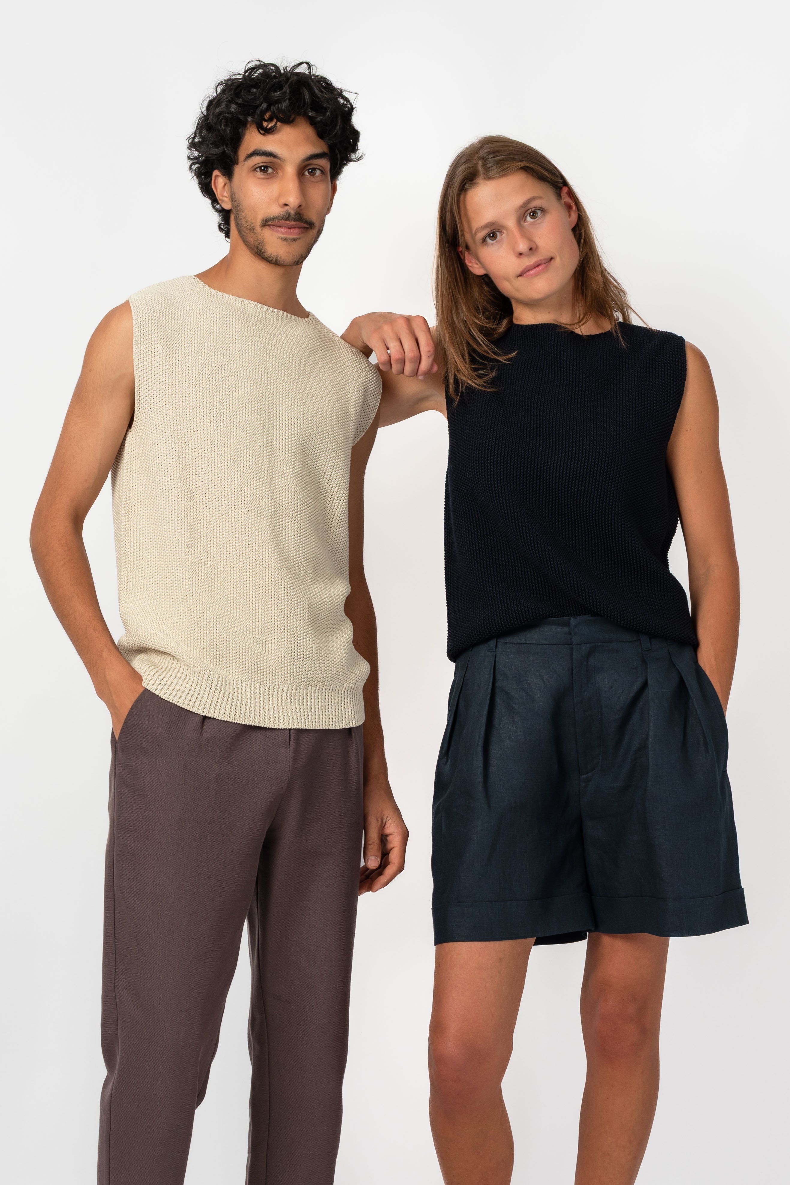 NNIstudio - CRISP Strick - Pullunder - Pearl White - XS -