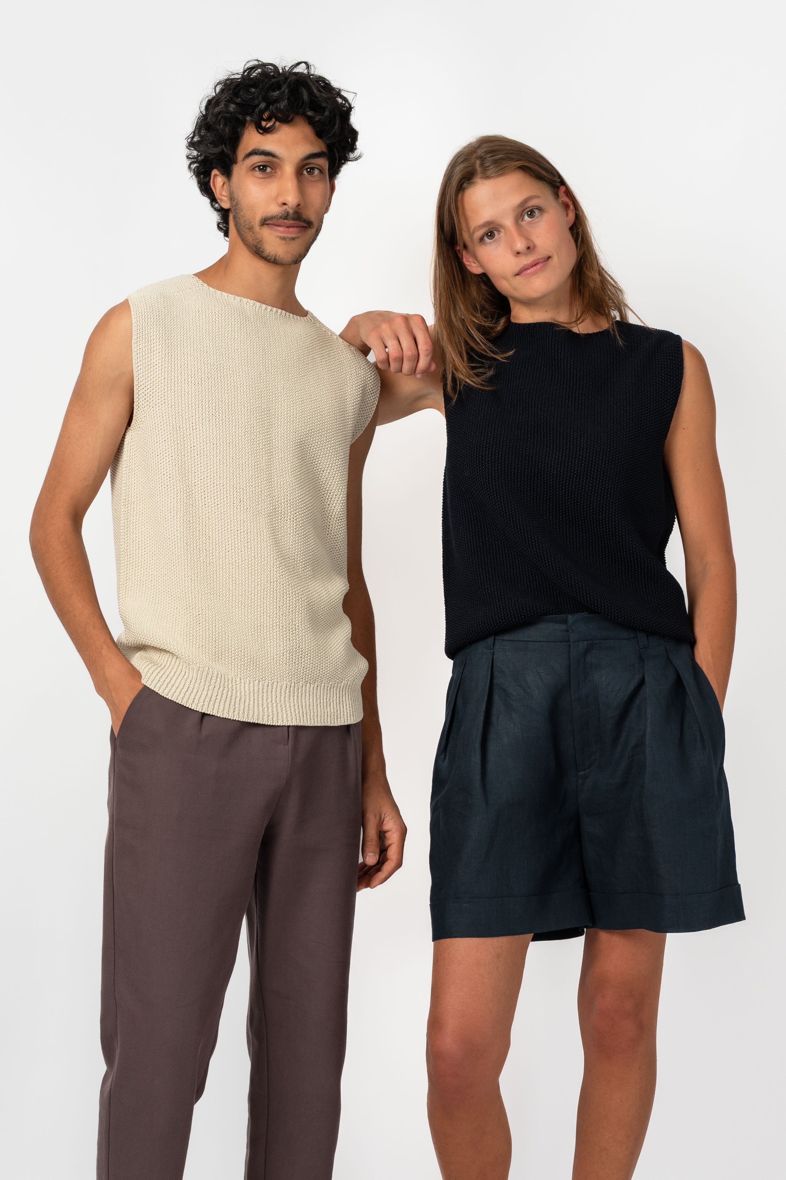 NNIstudio - CRISP Strick - Pullunder - Pearl White - XS -