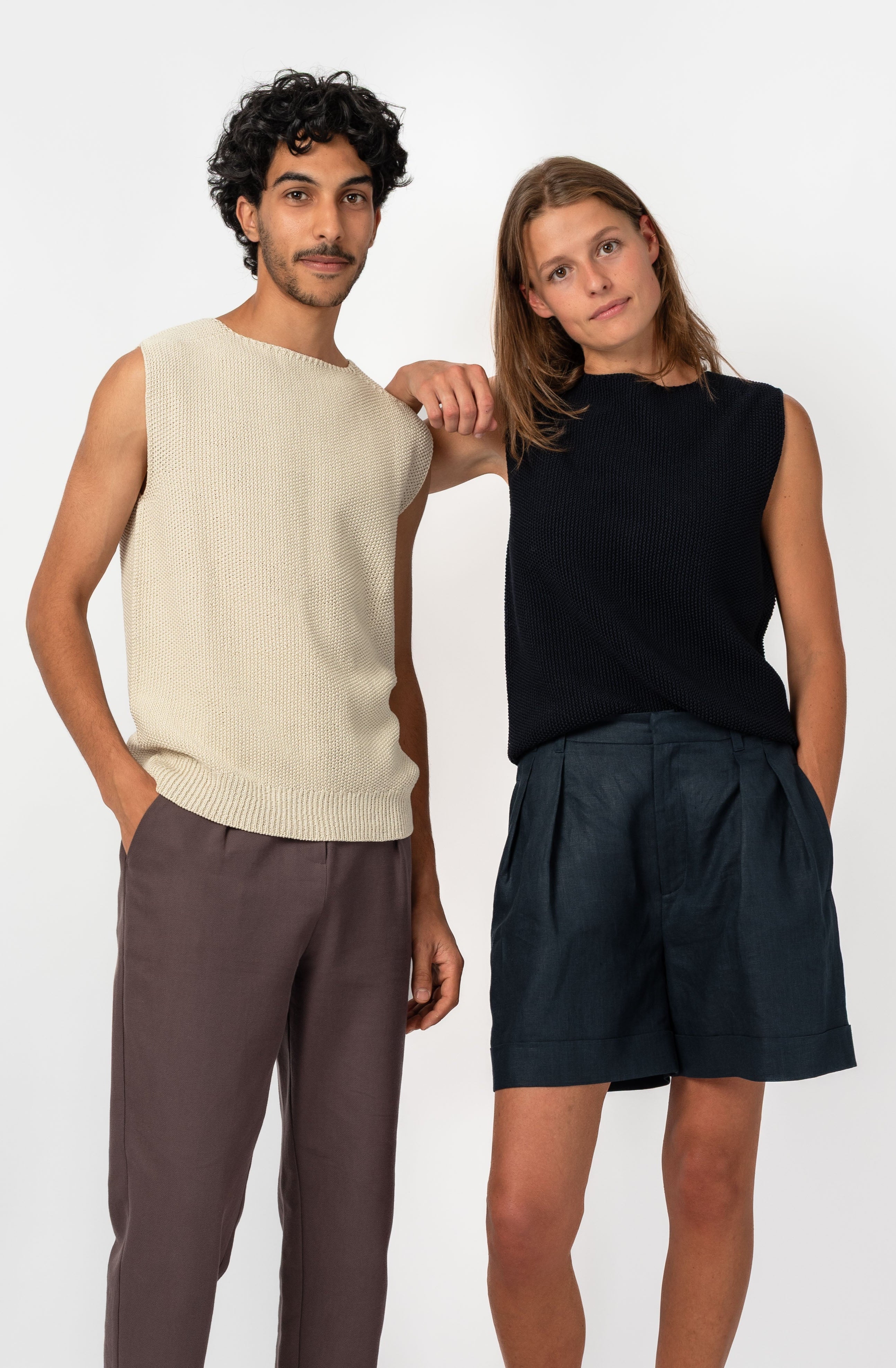 NNIstudio - CRISP Strick - Pullunder - Pearl White - XS -