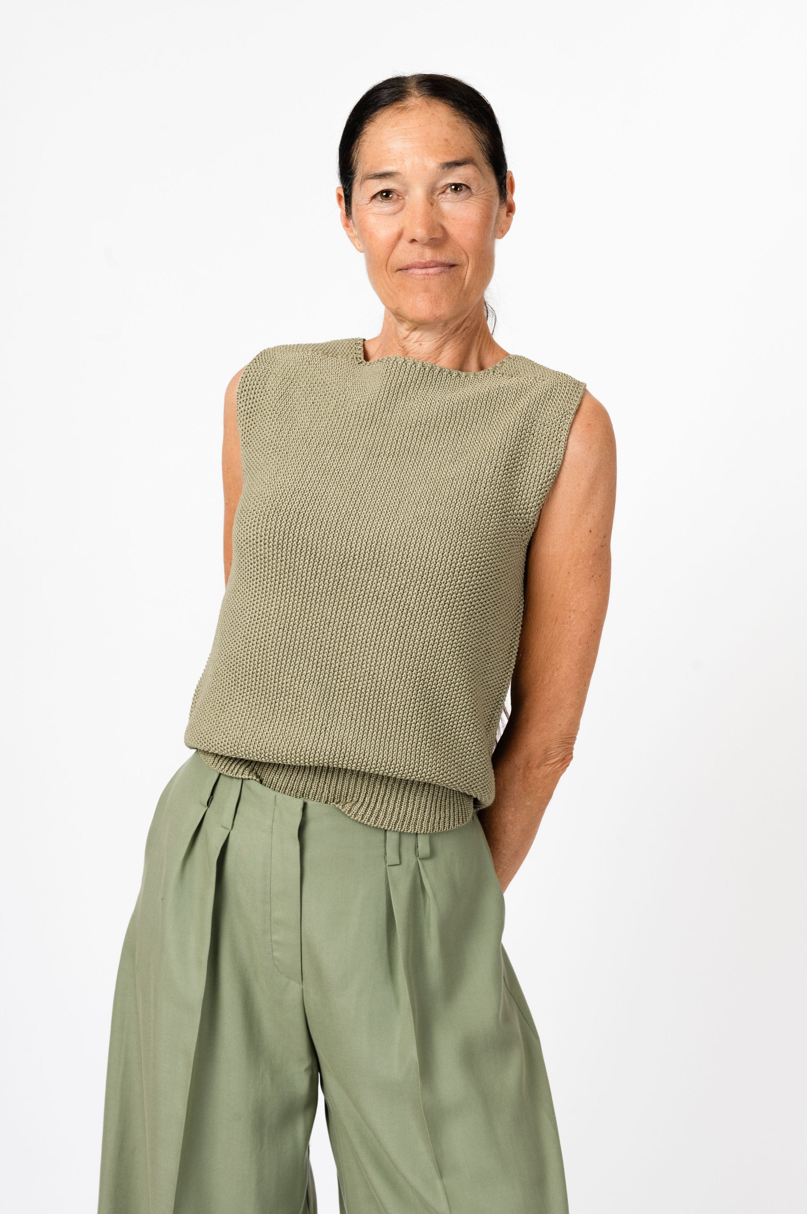 NNIstudio - CRISP Strick-Pullunder - Pearl White - XS -