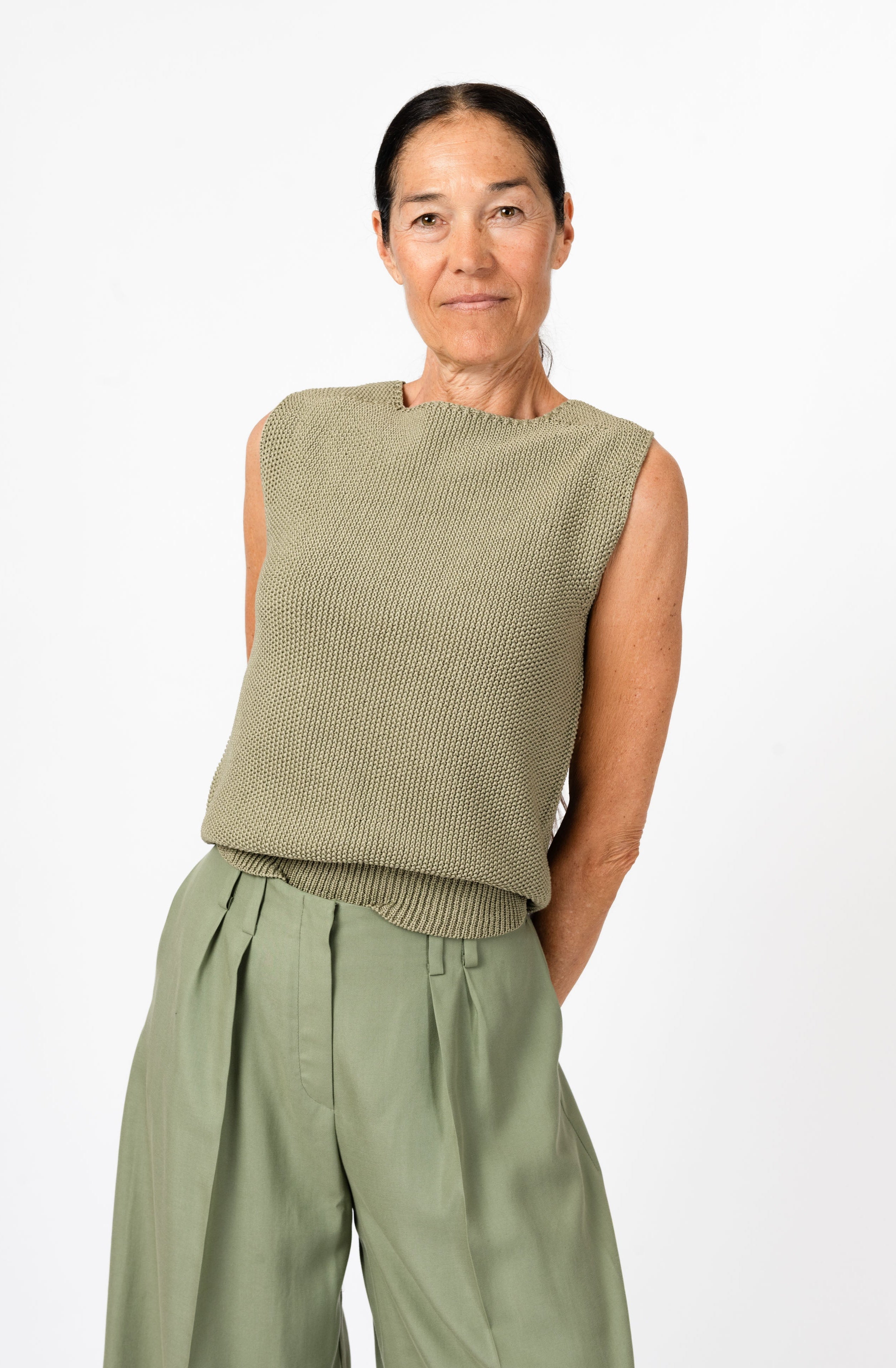NNIstudio - CRISP Strick-Pullunder - Pearl White - XS -