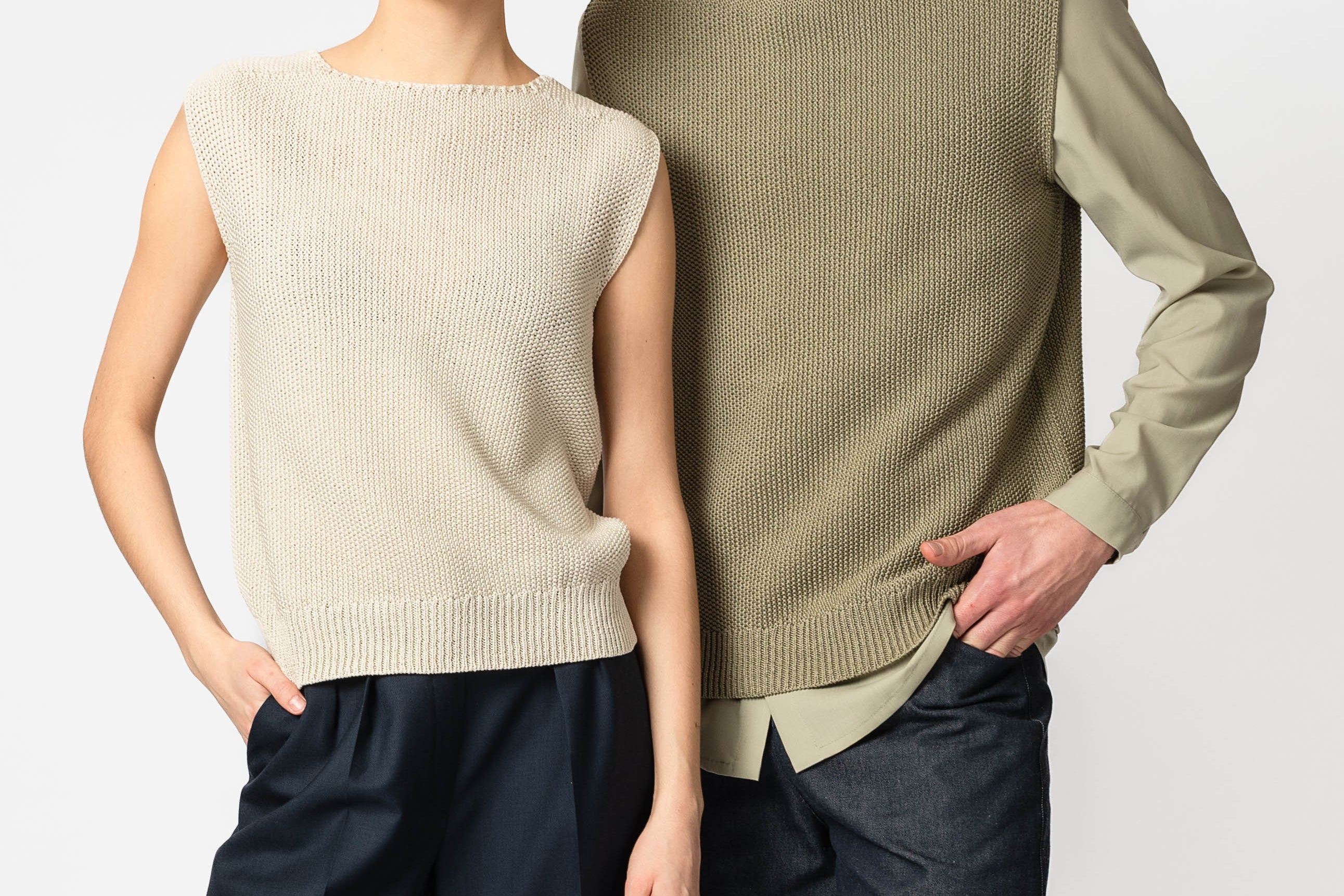 NNIstudio - CRISP Strick - Pullunder - Slate Green - XS -