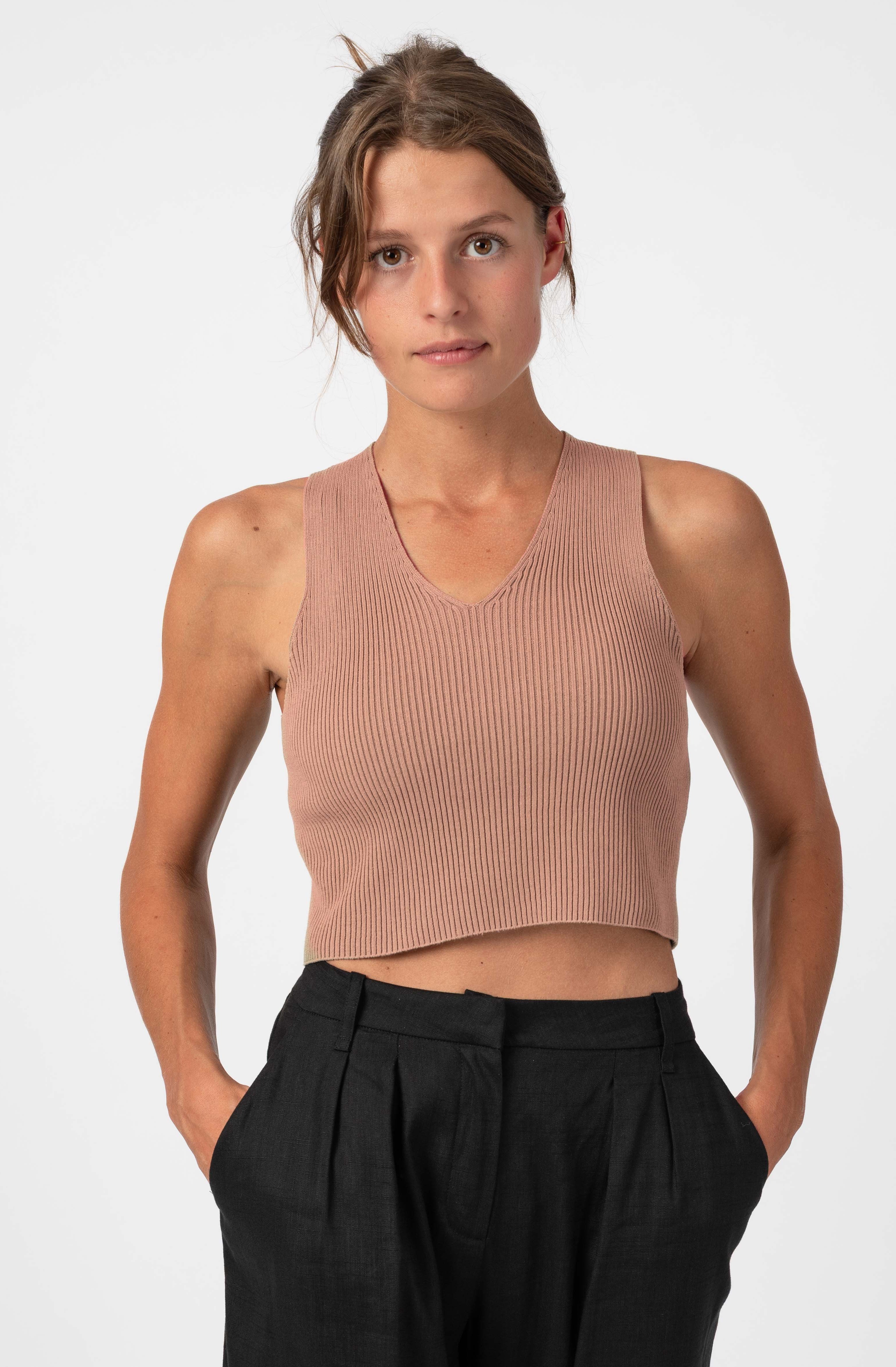 NNIstudio - CROP Strick - Top - Sunburn (Piece Dyed) - XS -