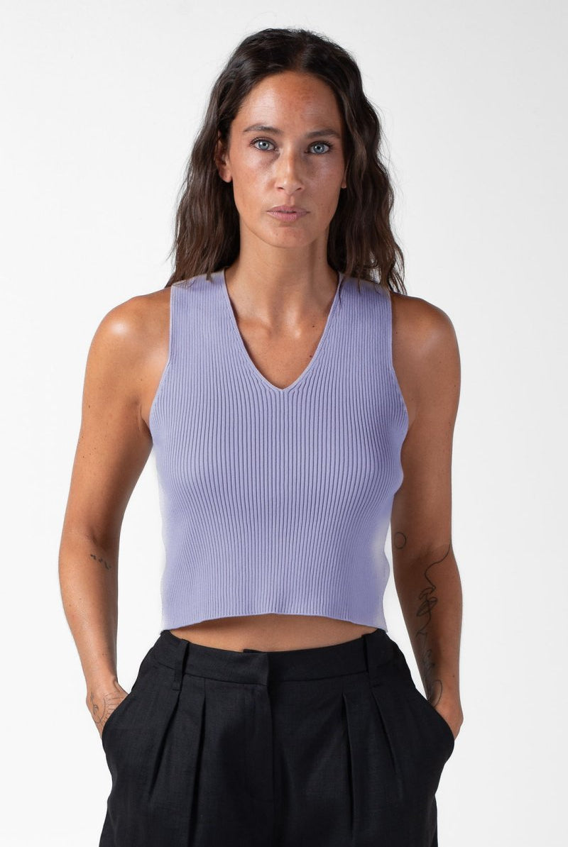 NNIstudio - CROP Stricktop - Lila - XS -