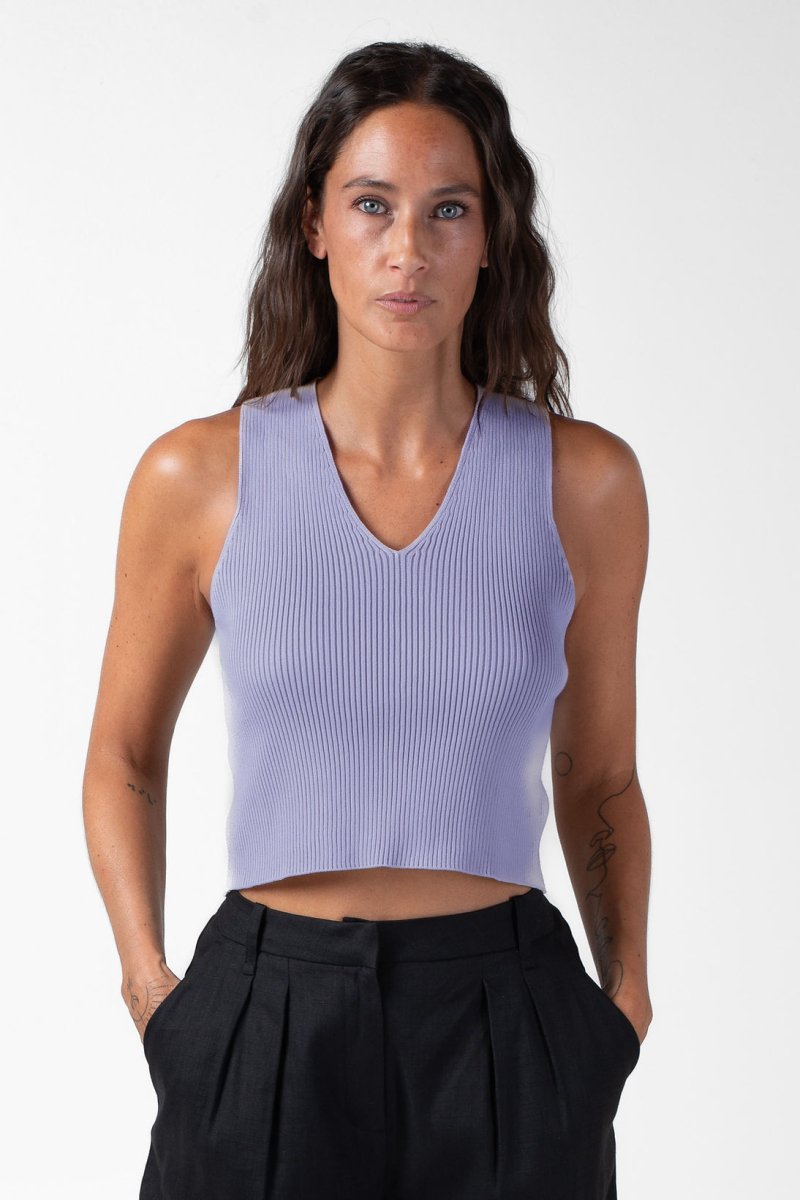 NNIstudio - CROP Stricktop - Lila - XS -