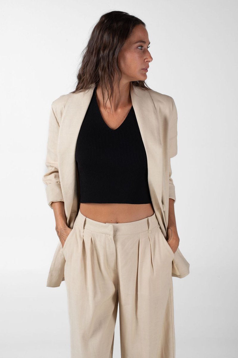 NNIstudio - CROP Stricktop - Schwarz - XS -