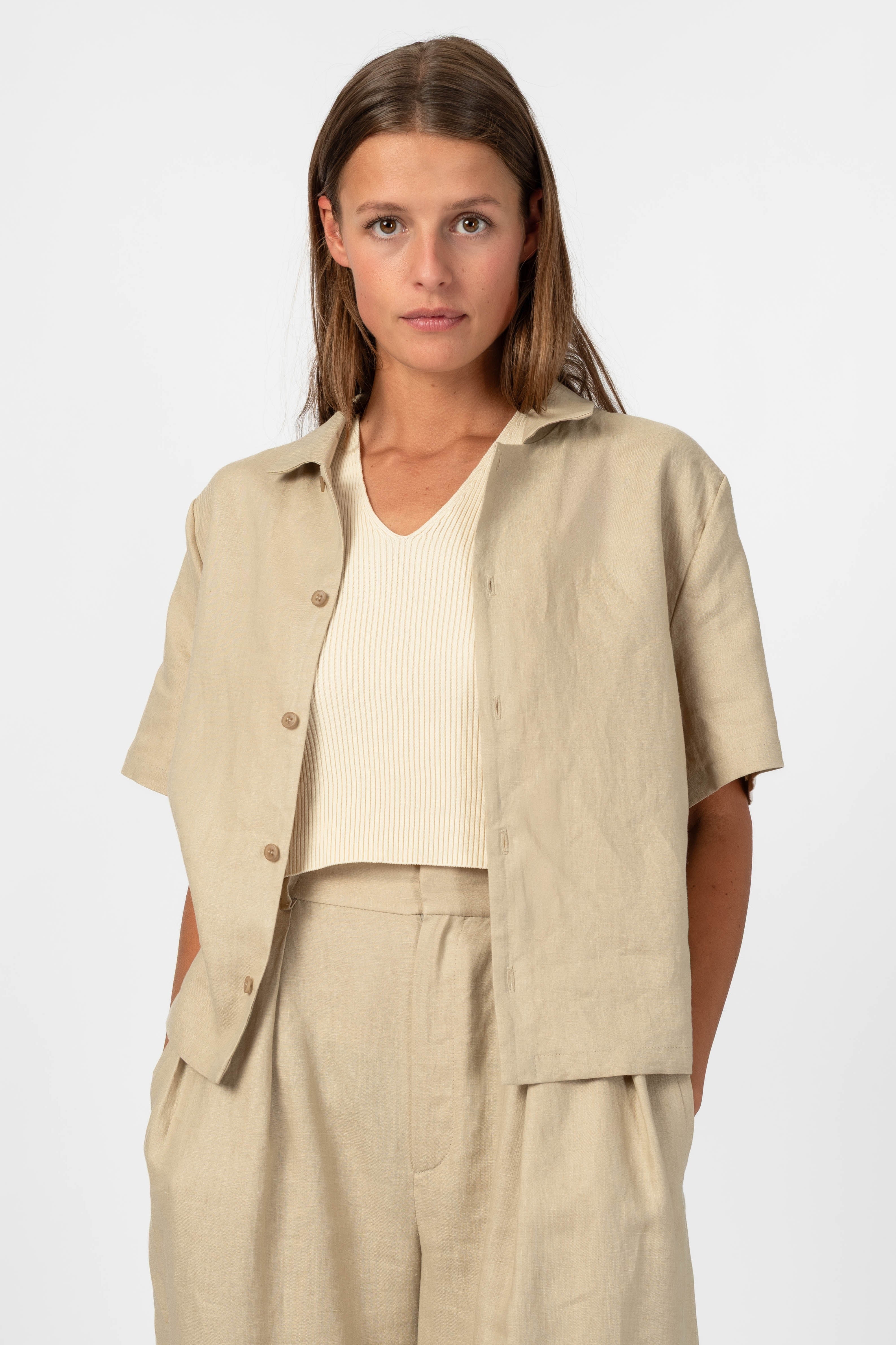 NNIstudio - CUBAN 3.0 Hemd Leinen - India Blue - XS -