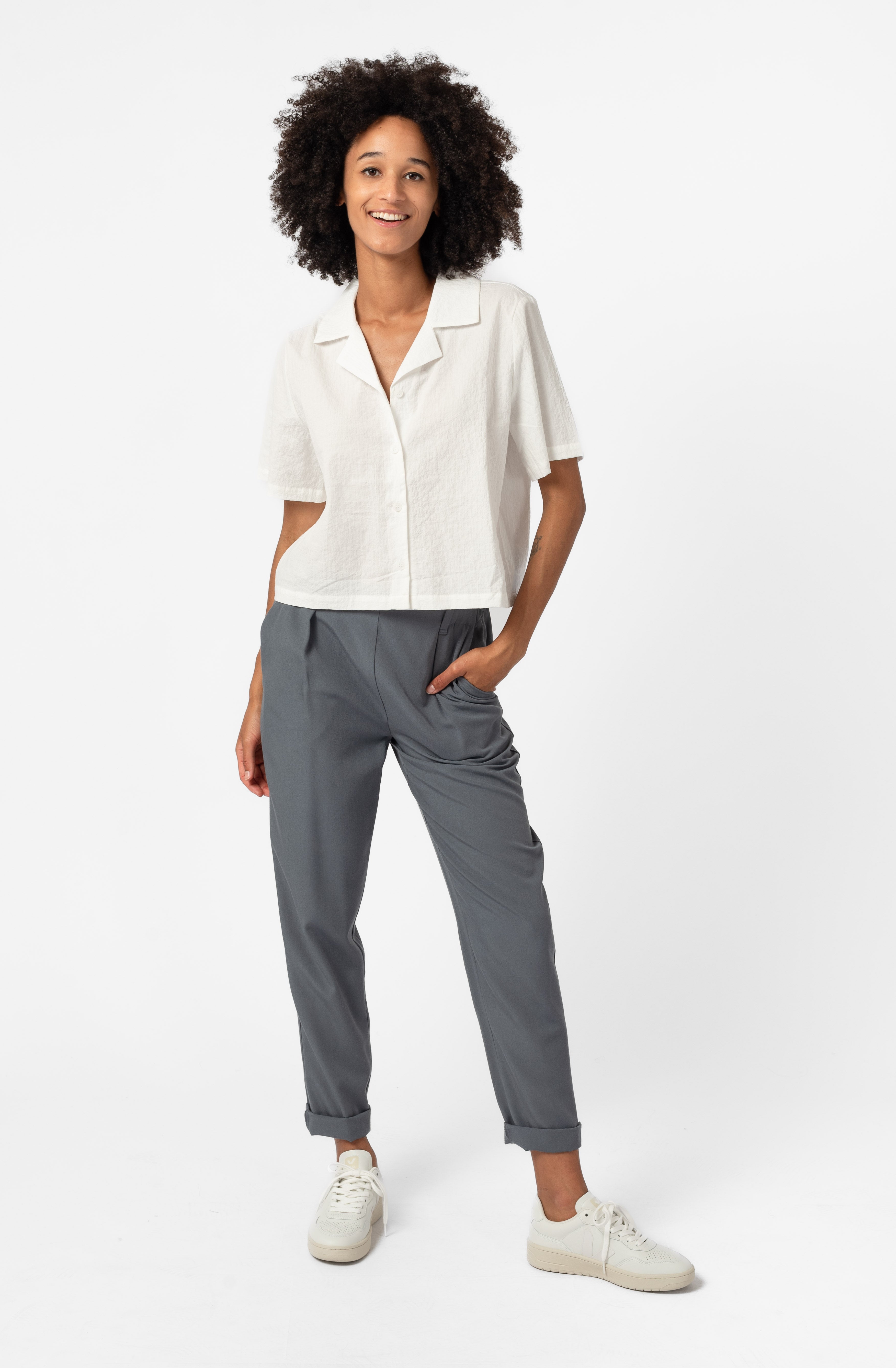 NNIstudio - CUBAN Bluse - Graphit Blue - XS/S -