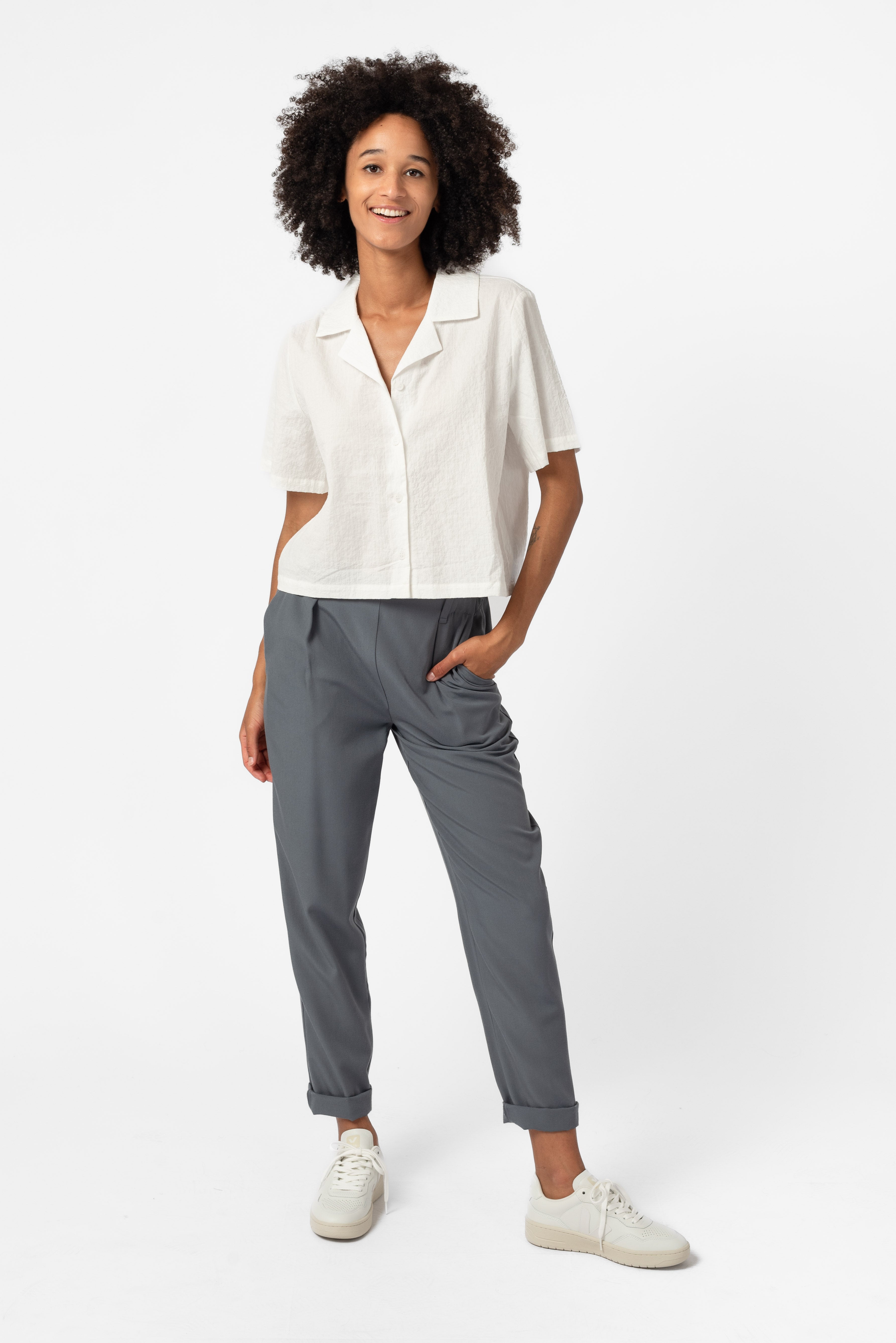 NNIstudio - CUBAN Bluse - Graphit Blue - XS/S -