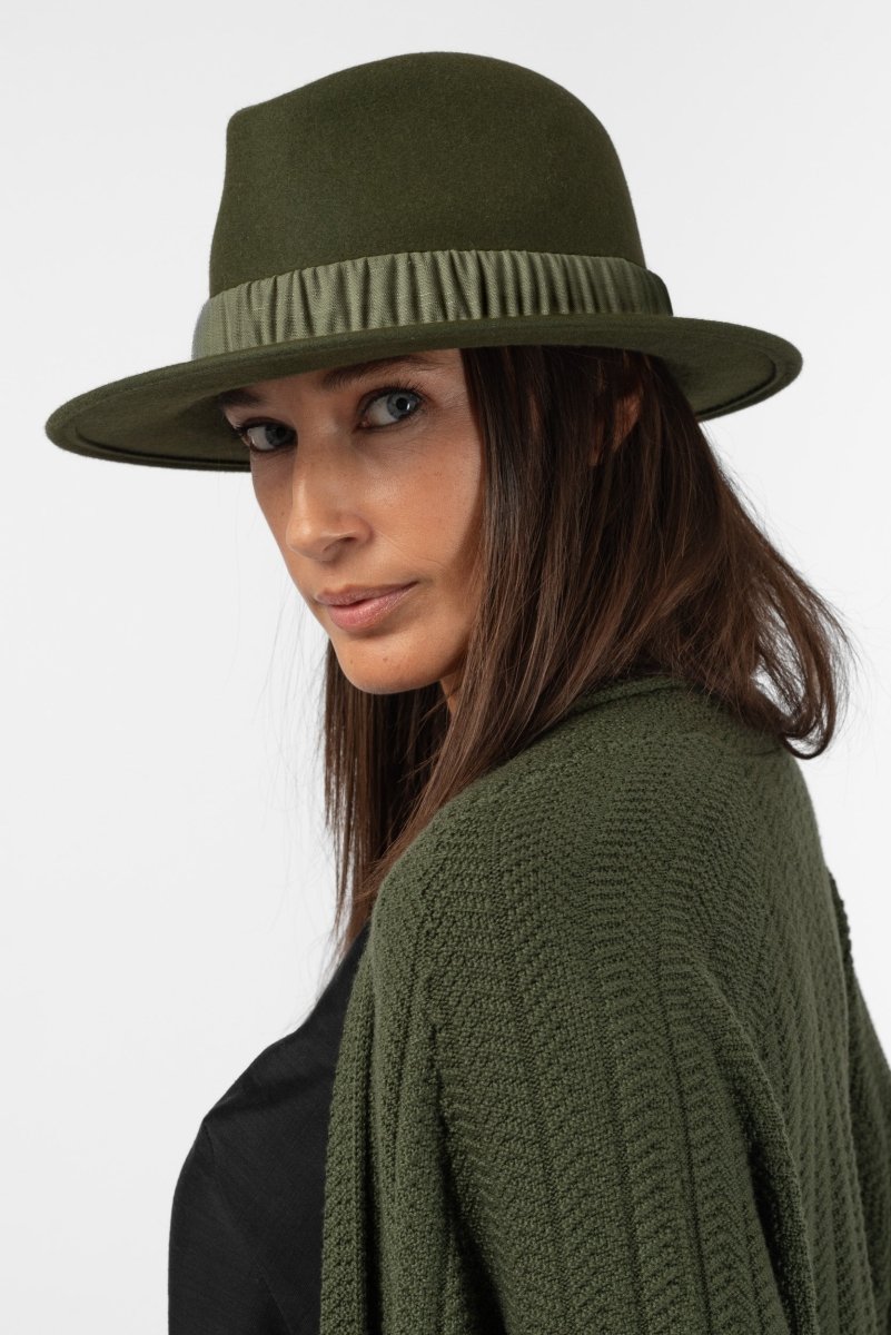 NNIstudio - FEDORA Filzhut - Tanne - S (55 - 56 cm) -