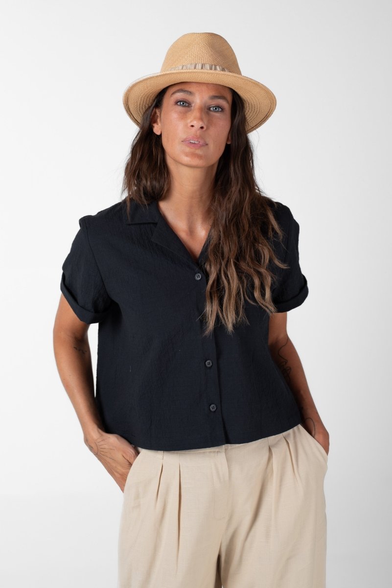 NNIstudio - FEDORA Strohhut - Sand - S (55 - 56 cm) -