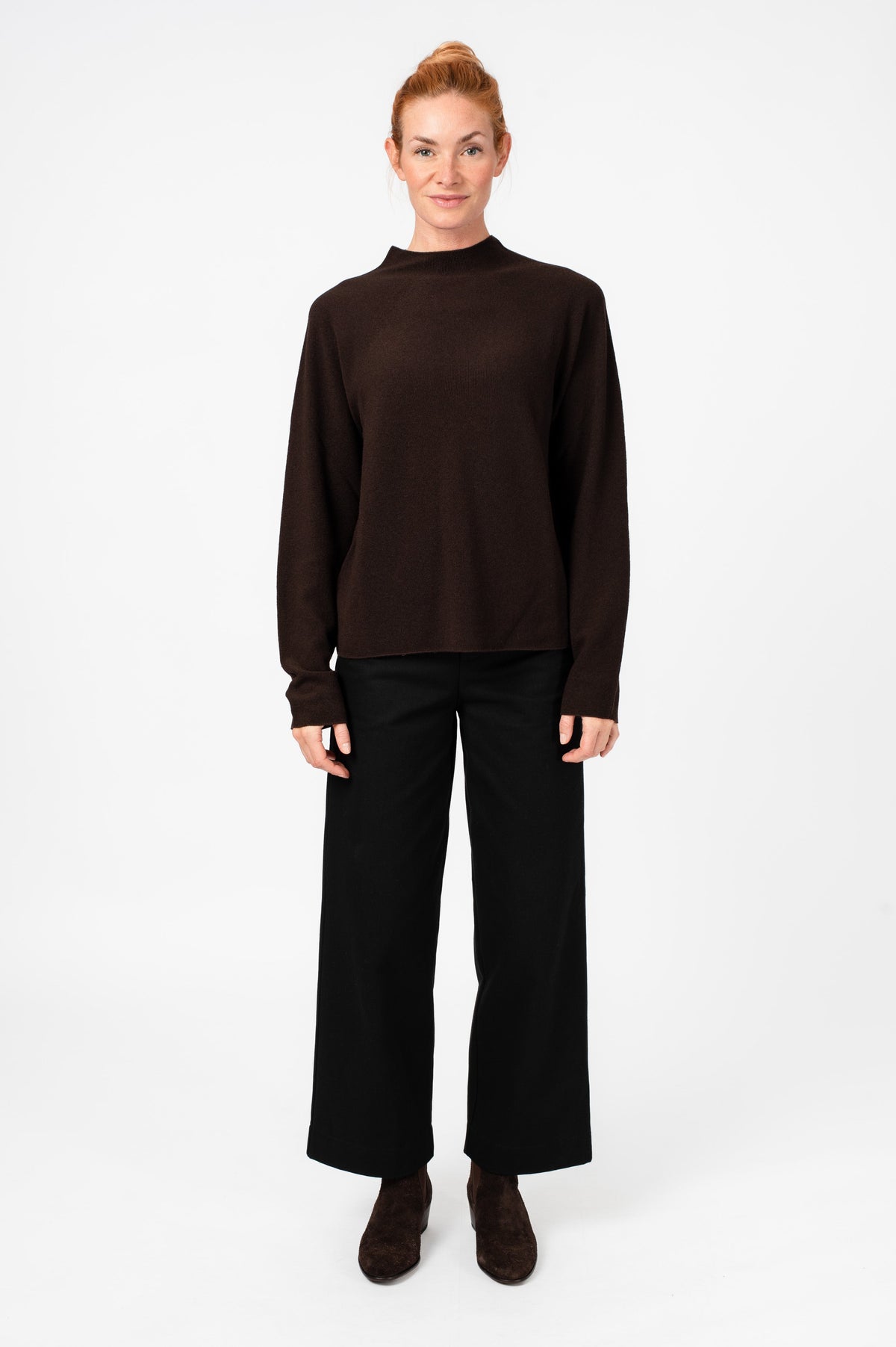 NNIstudio - HALFWAY Strick-Pullover - Apricot - XS cropped fit -