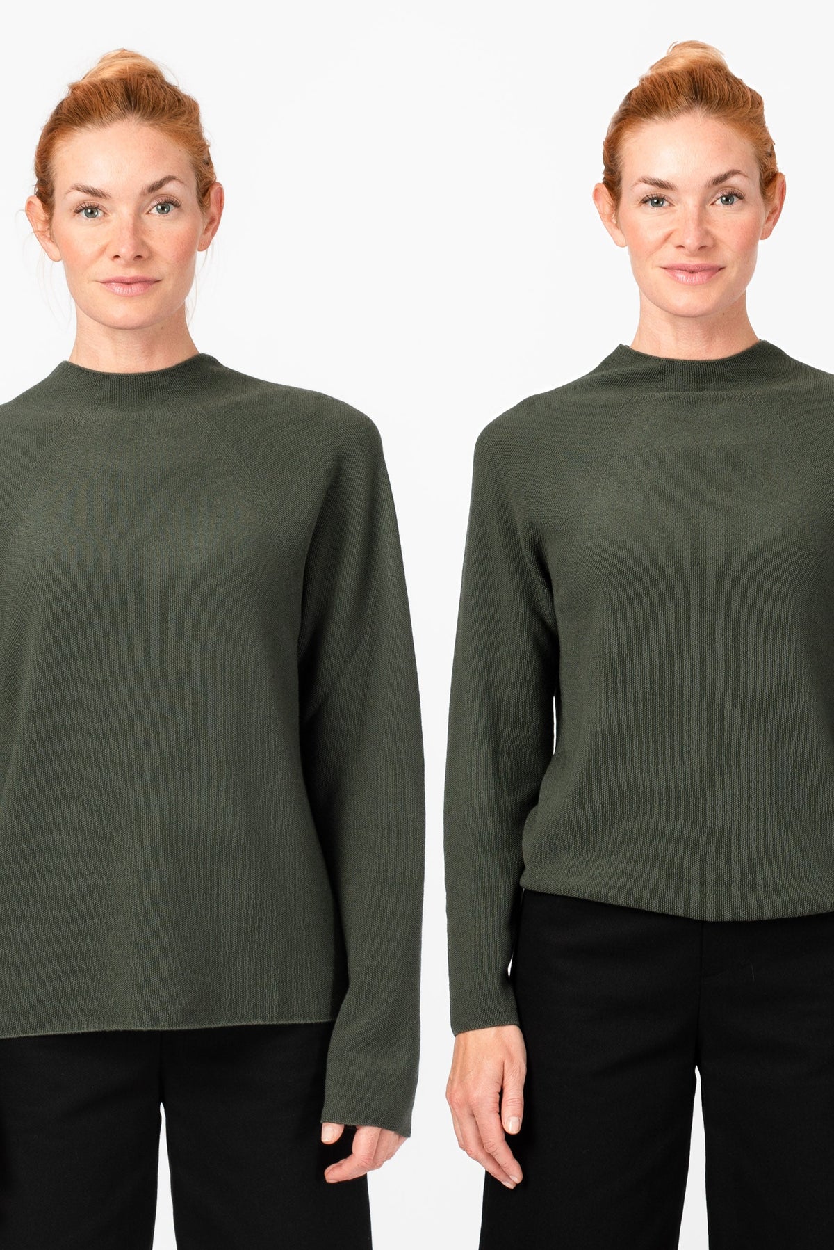 NNIstudio - HALFWAY Strick-Pullover - Apricot - XS cropped fit -