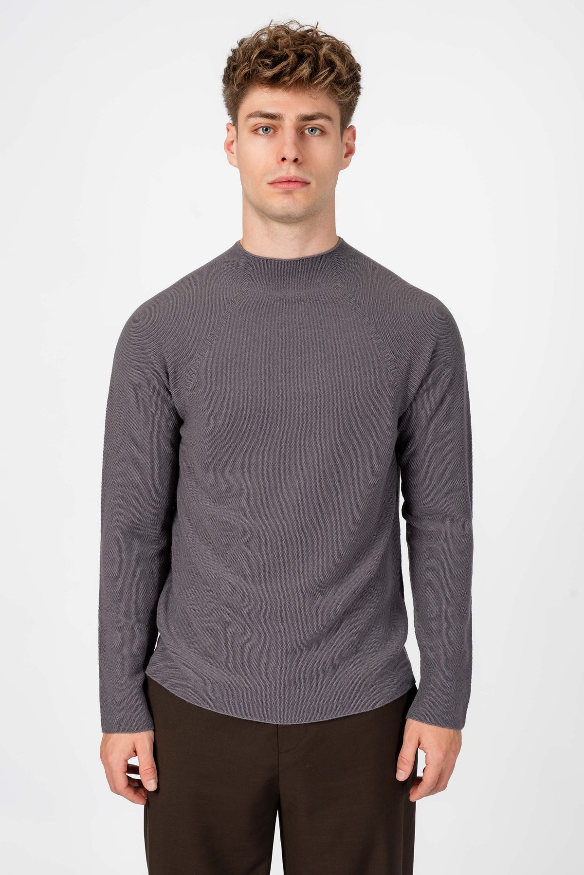 NNIstudio - HALFWAY Strick-Pullover - Apricot - XS cropped fit -