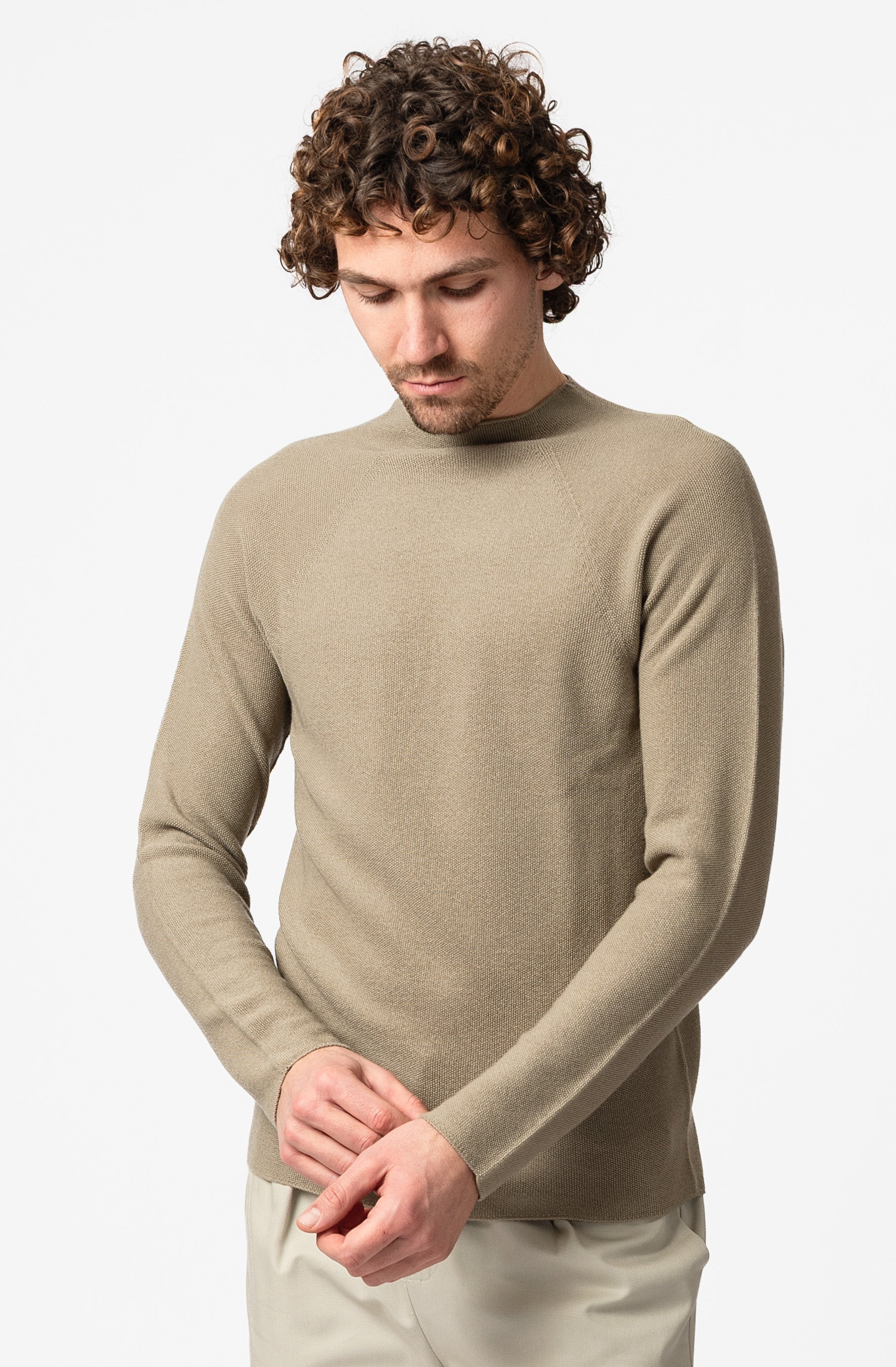 NNIstudio - HALFWAY Strick - Pullover - Chinchilla Sand - XS -
