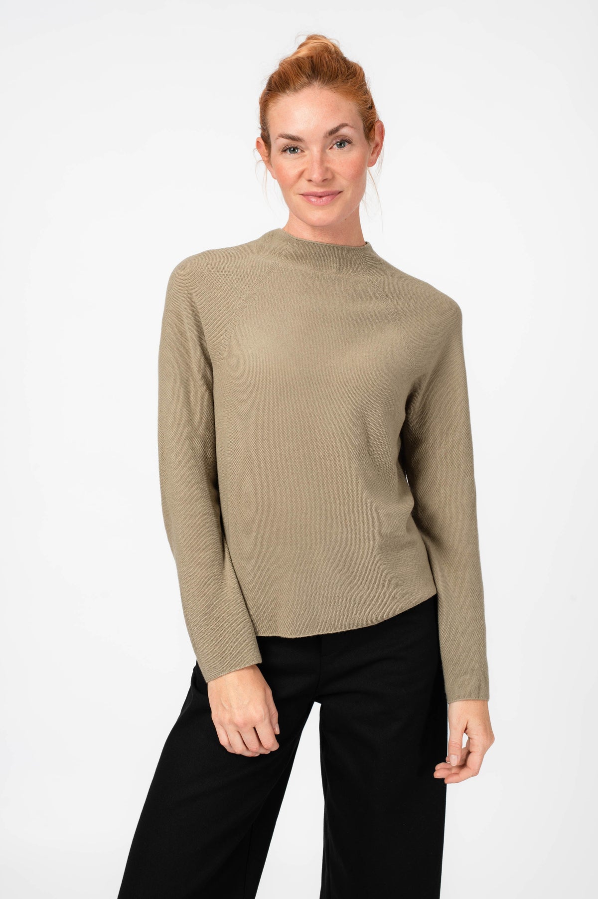 NNIstudio - HALFWAY Strick-Pullover - Chocolate Brown - XS cropped fit -
