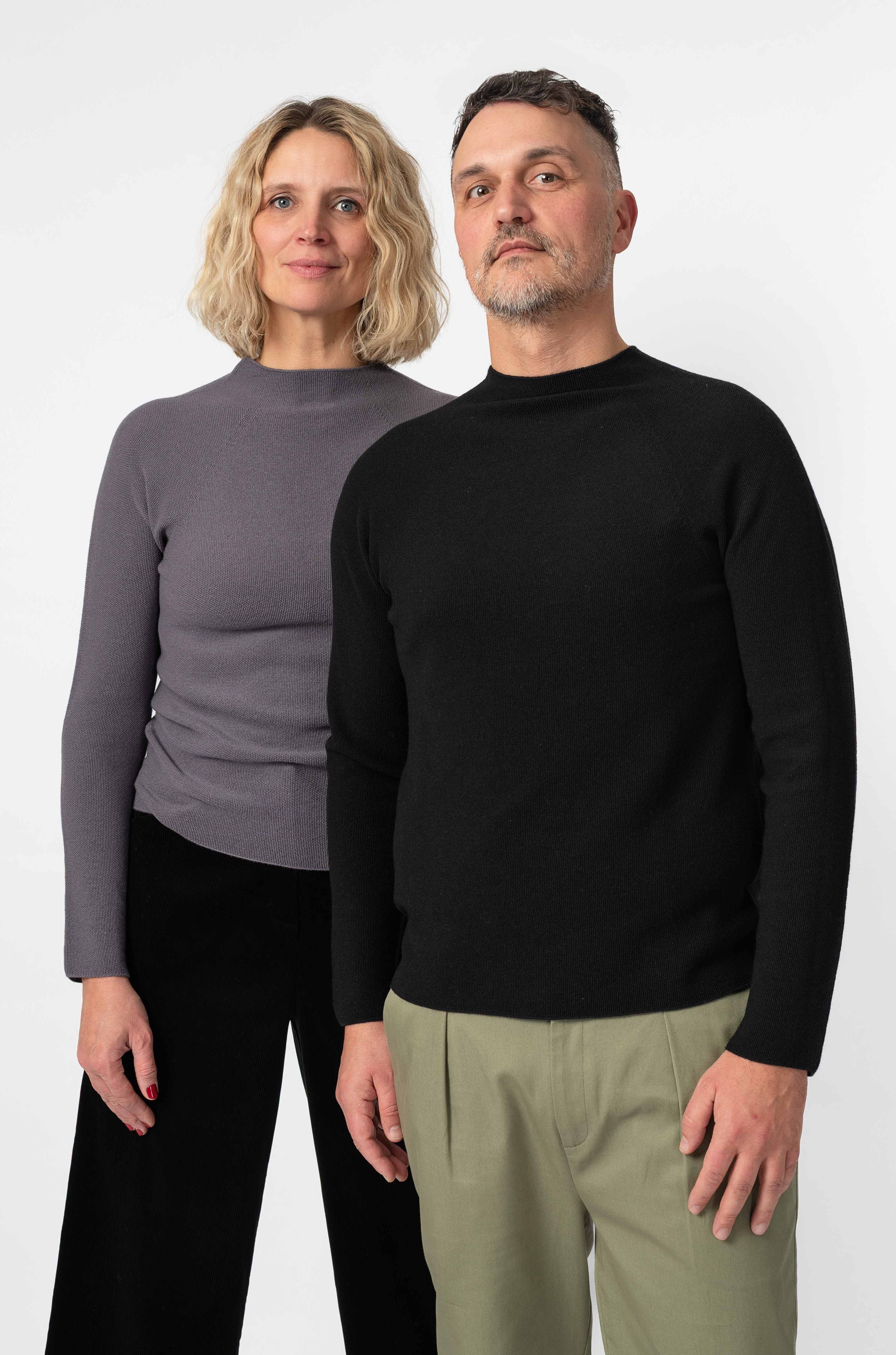 NNIstudio - HALFWAY Strick - Pullover - Phantom Black - XS -