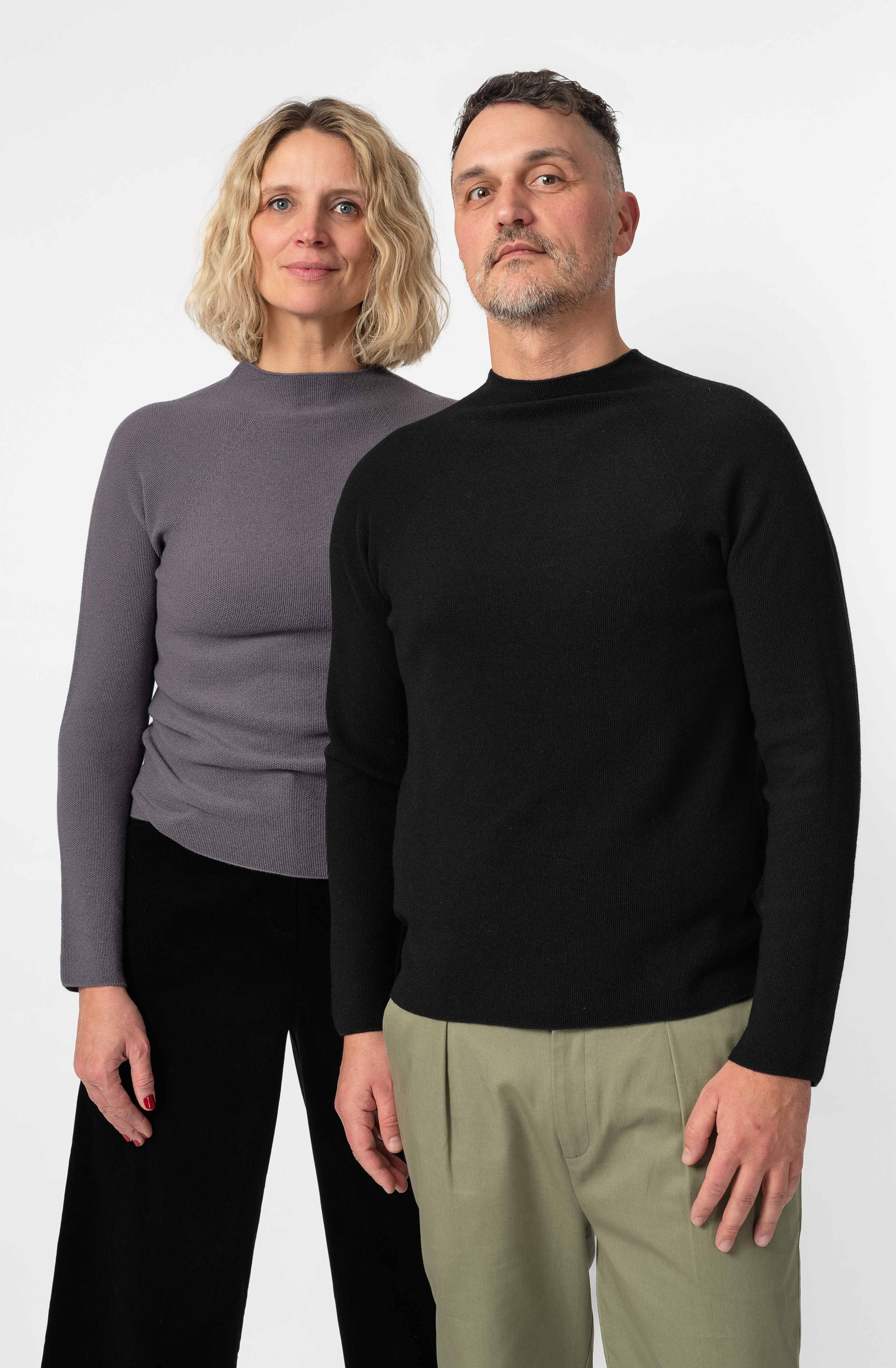 NNIstudio - HALFWAY Strick - Pullover - Phantom Black - XS -