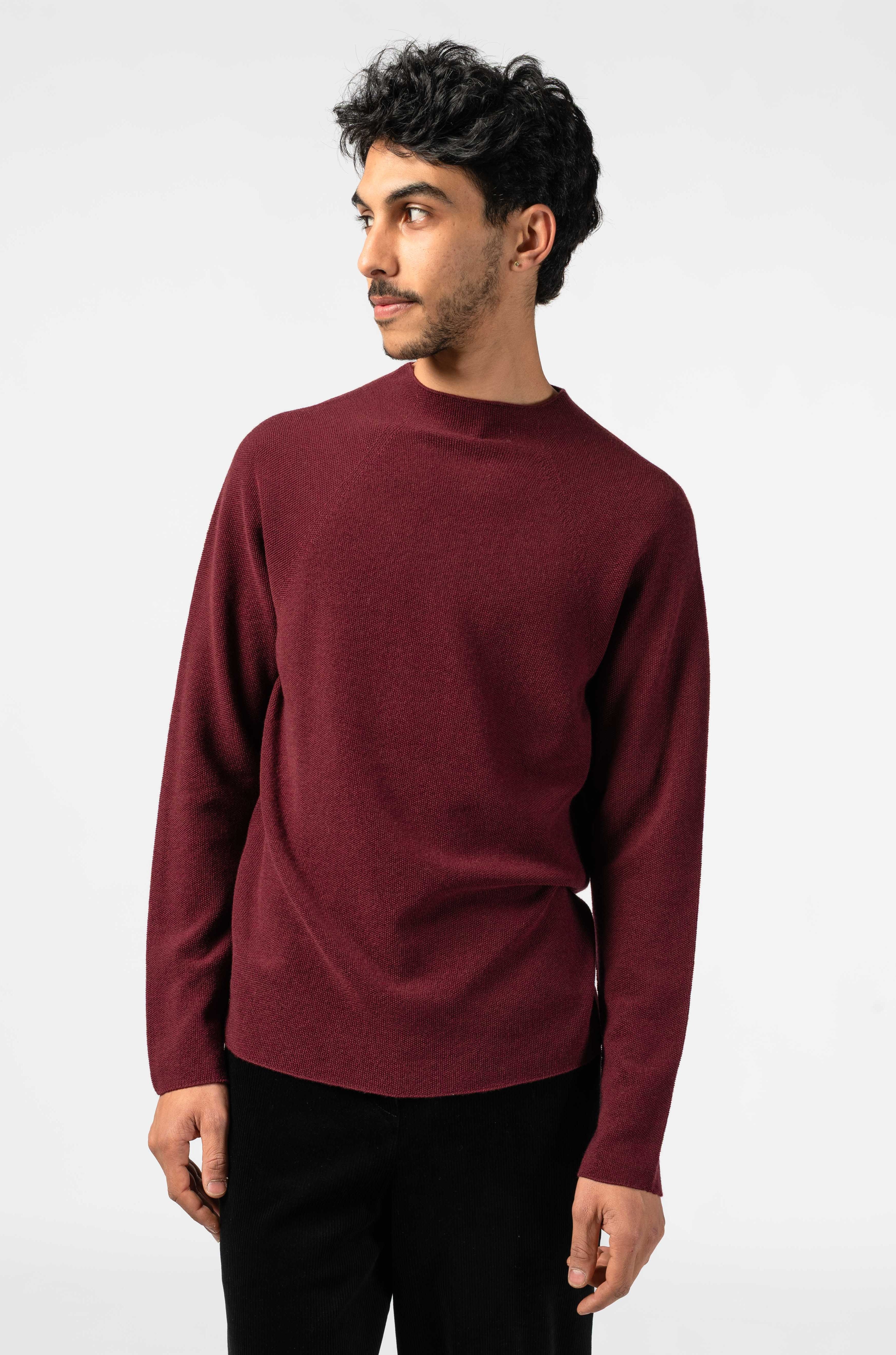 NNIstudio - HALFWAY Strick - Pullover - Red Mahogany - XS -