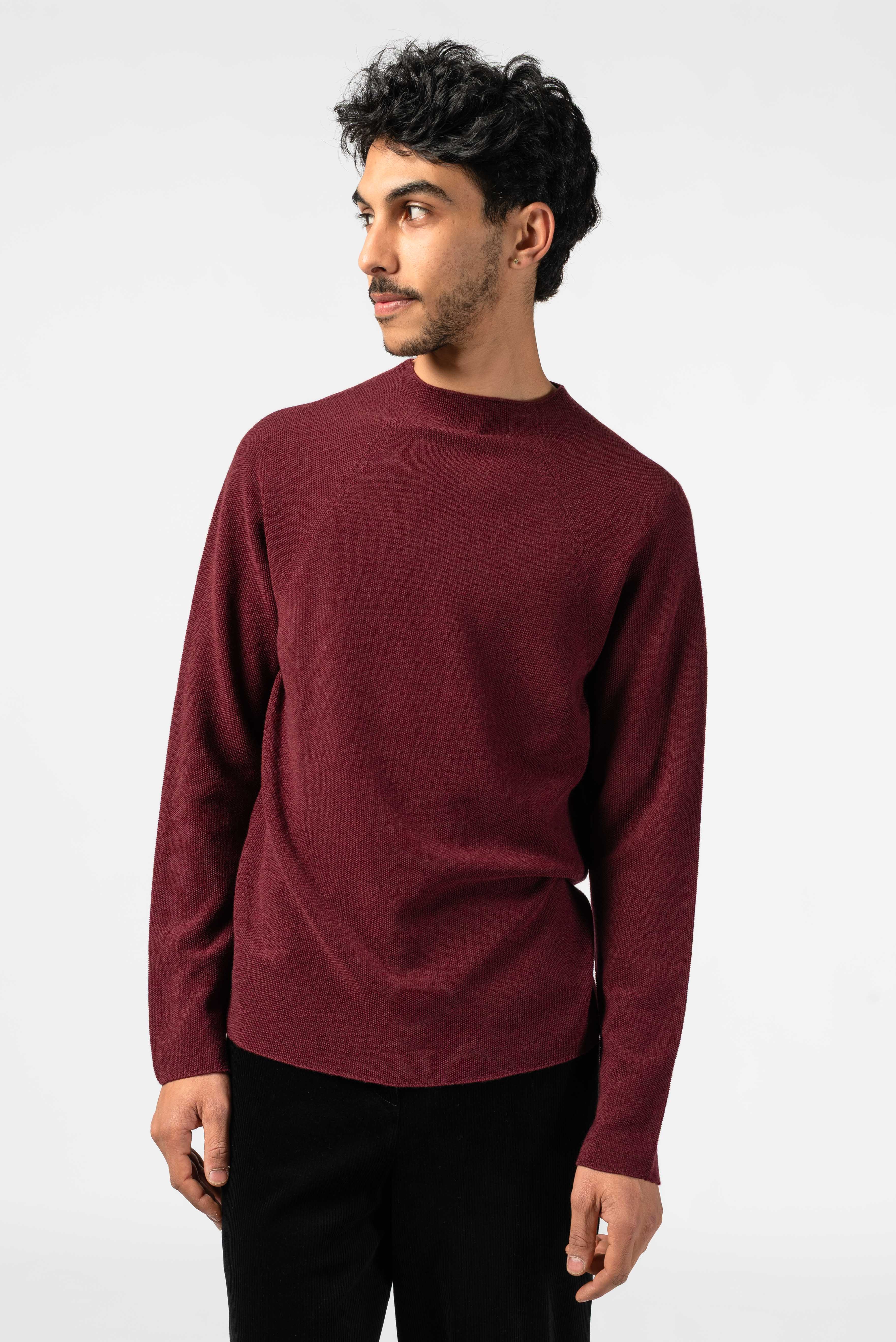 NNIstudio - HALFWAY Strick - Pullover - Red Mahogany - XS -