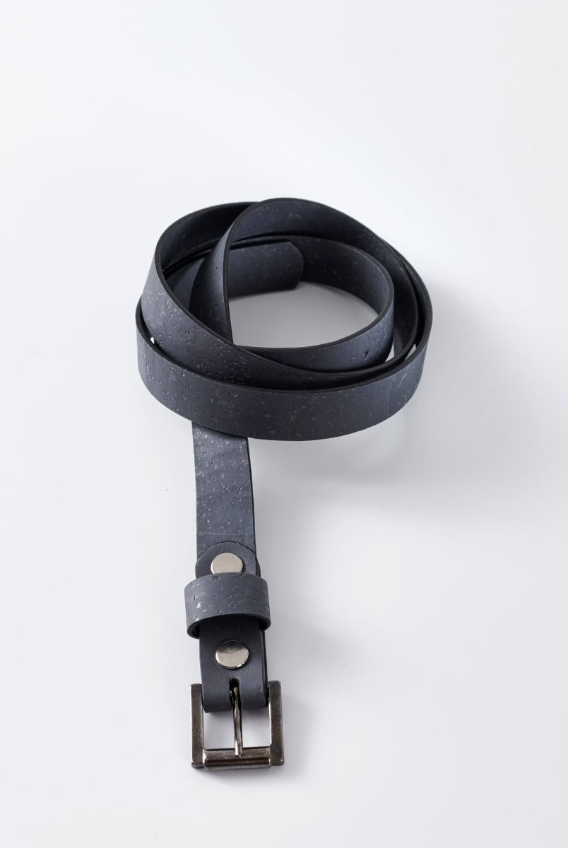 NNIstudio - KORK Gürtel - Anthrazit - 85cm -