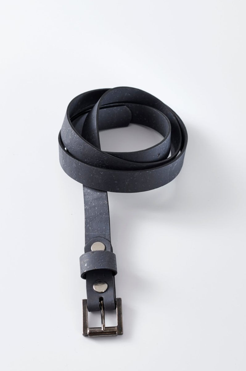 NNIstudio - KORK Gürtel - Anthrazit - 85cm -