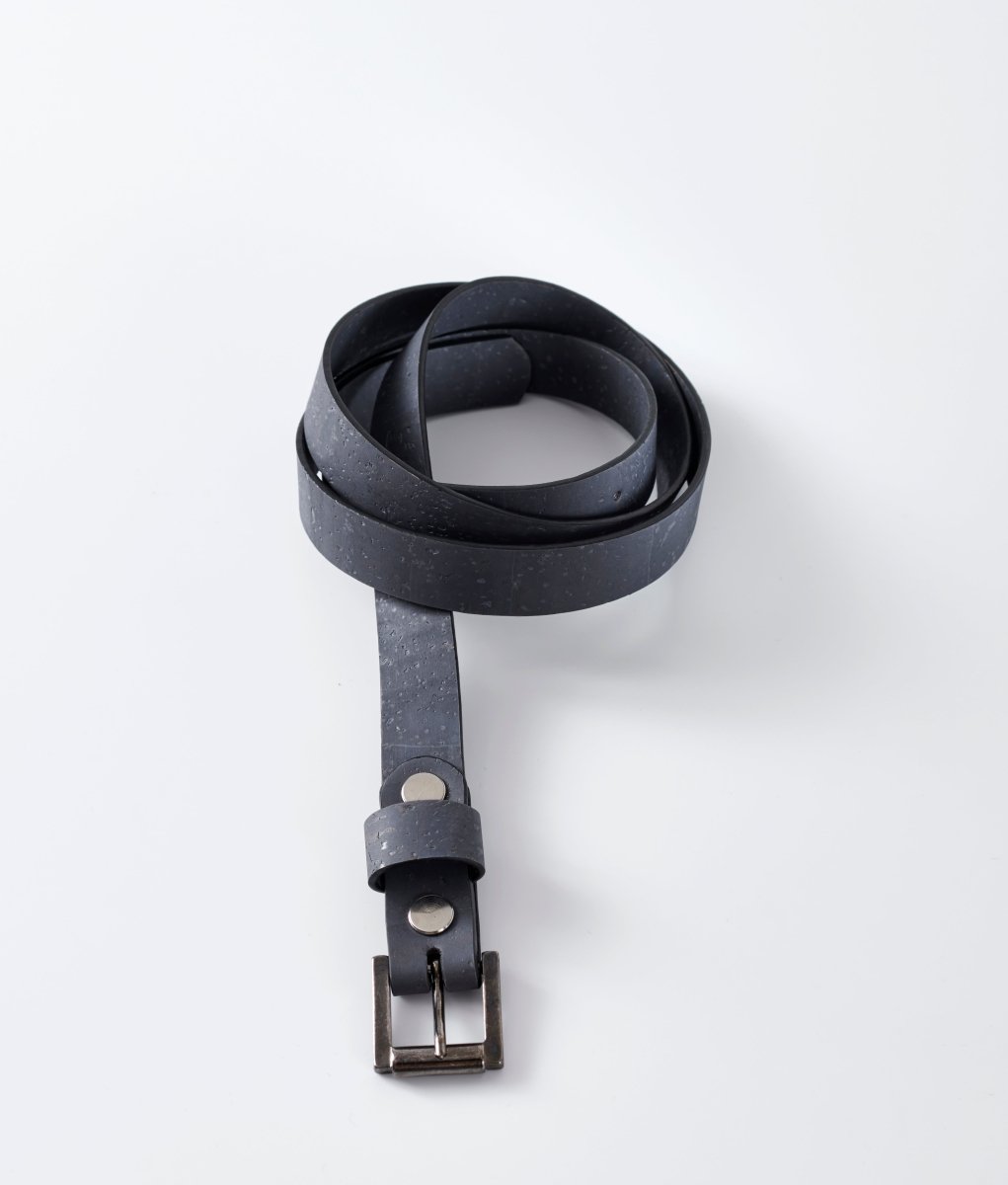 NNIstudio - KORK Gürtel - Anthrazit - 85cm -