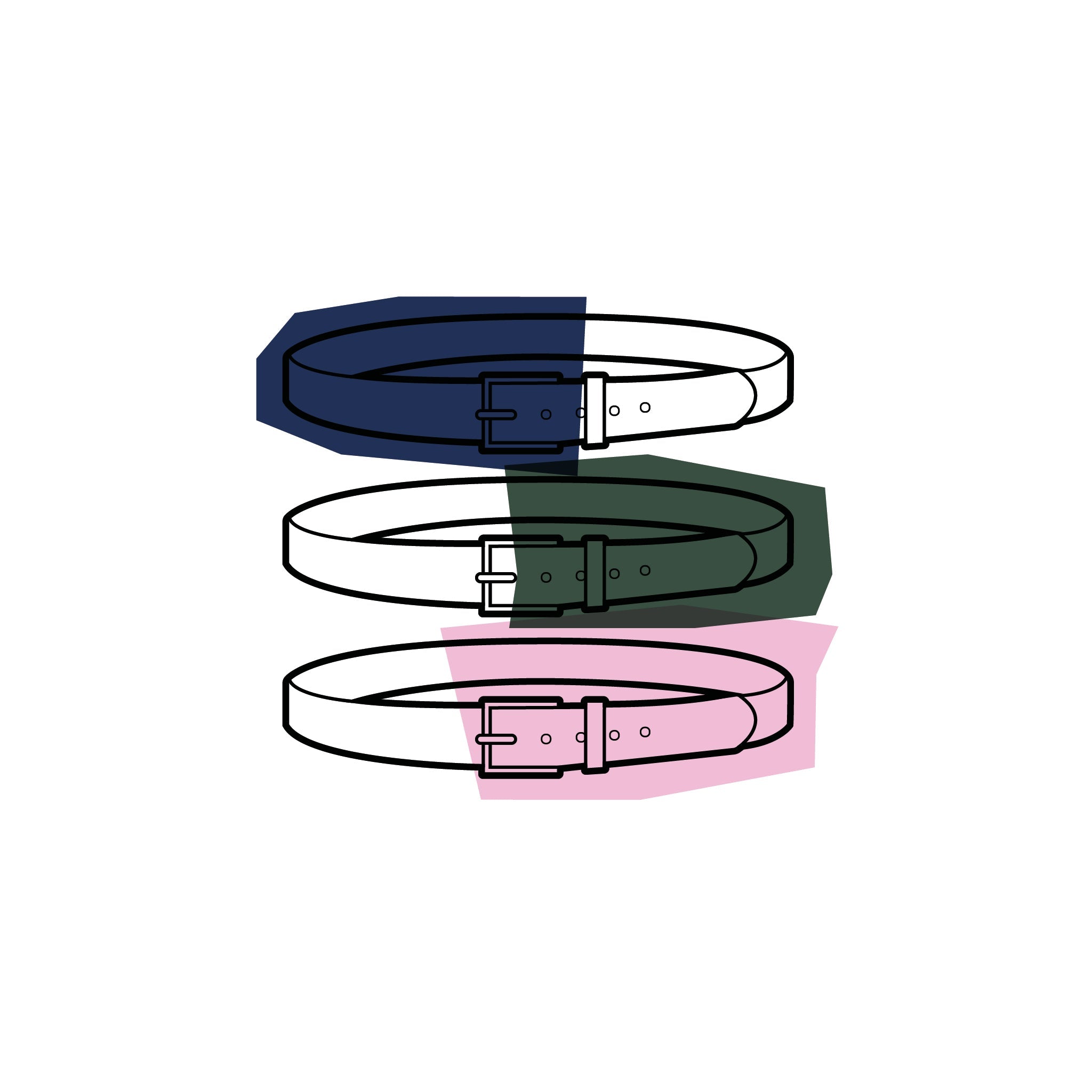 NNIstudio - KORK Gürtel - Birch & Dark Green - 85 cm - Schmal 18 mm