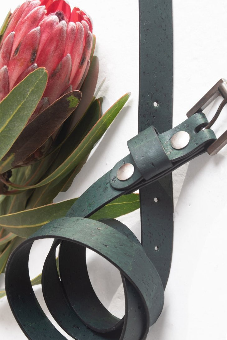 NNIstudio - KORK Gürtel - Grün - 85cm -