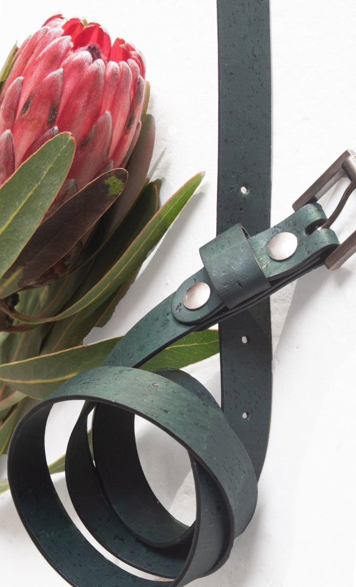 NNIstudio - KORK Gürtel - Grün - 85cm -