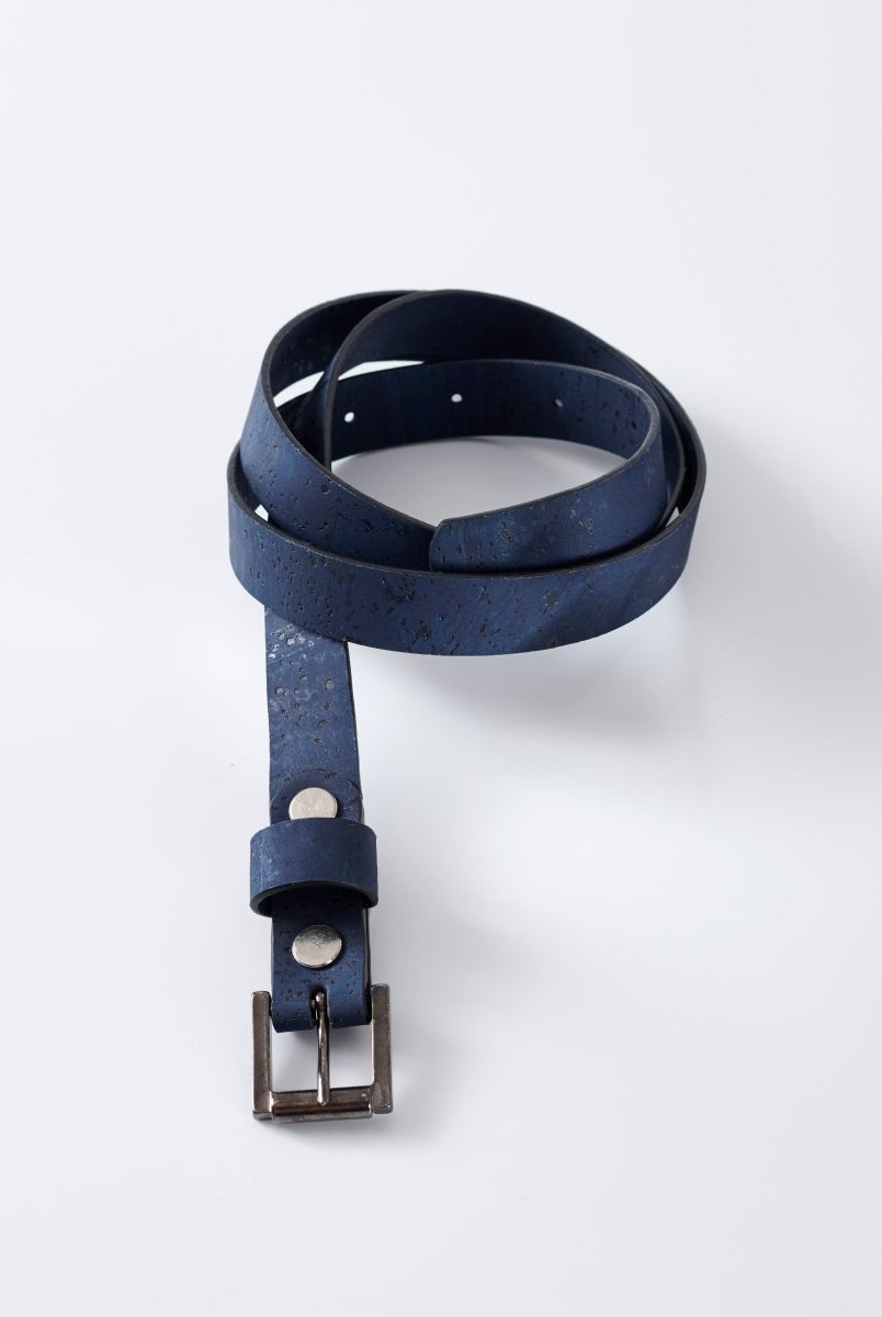 NNIstudio - KORK Gürtel - Navy - 85cm -