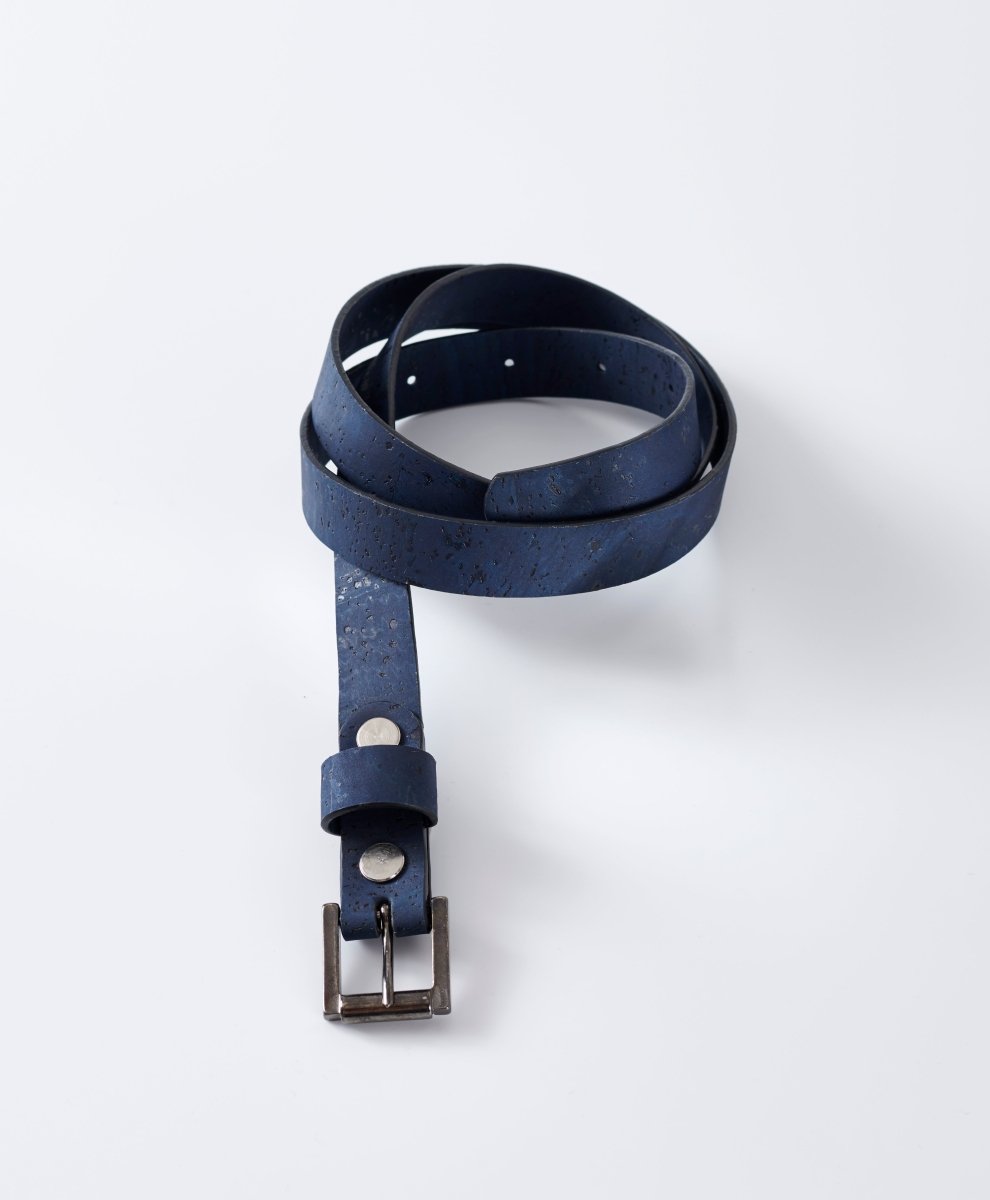 NNIstudio - KORK Gürtel - Navy - 85cm -