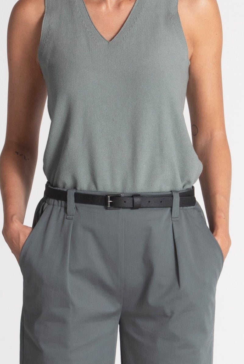 NNIstudio - KORK Gürtel - Schwarz - 85cm -