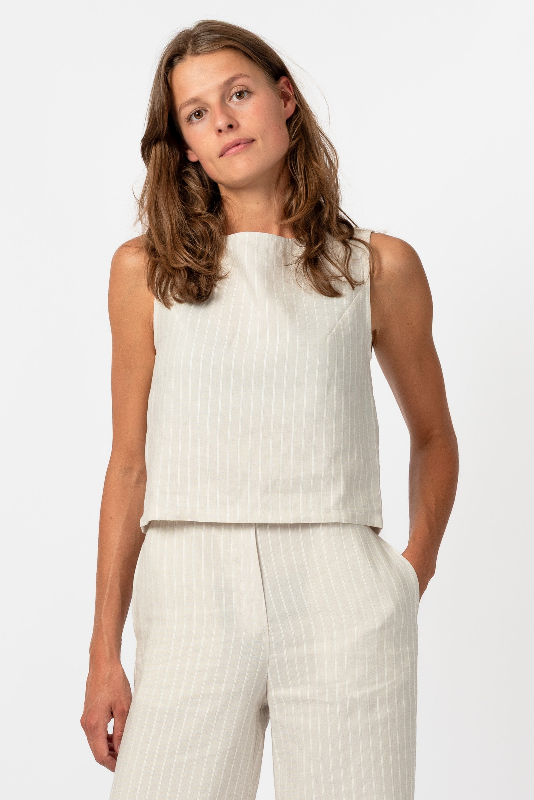 NNIstudio - LAB | UP Shirt Leinen - Birch White - S -