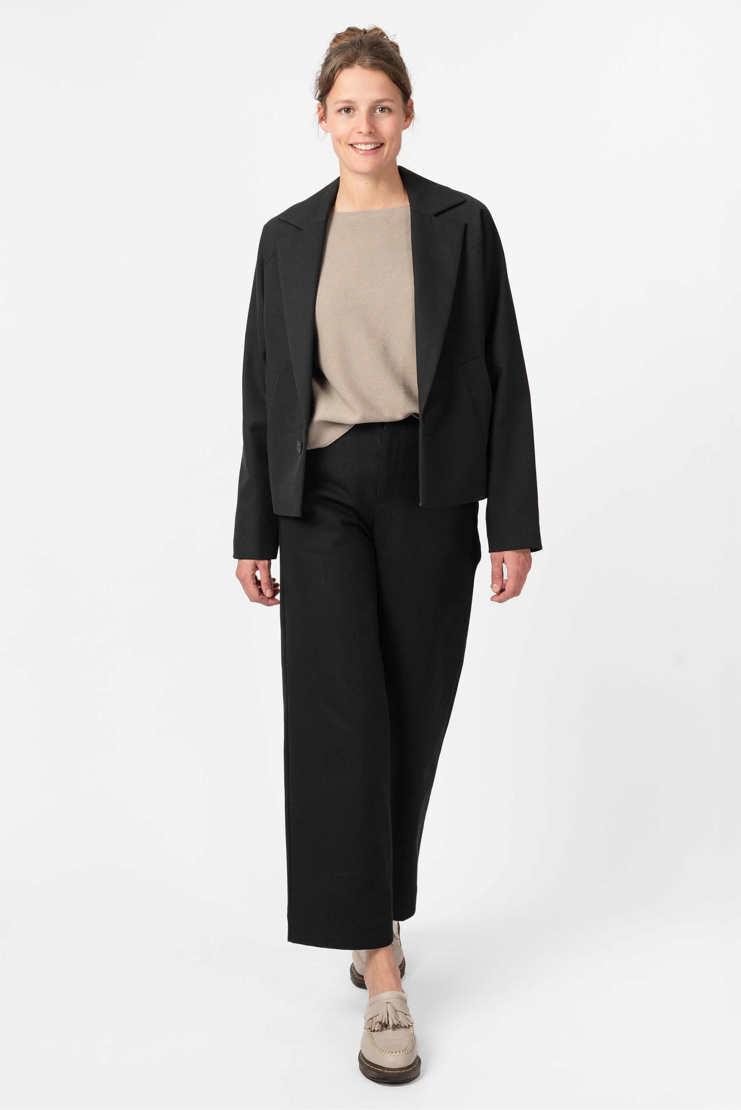 NNIstudio - LINED Jacke Cotton - Ebony Black - XS -