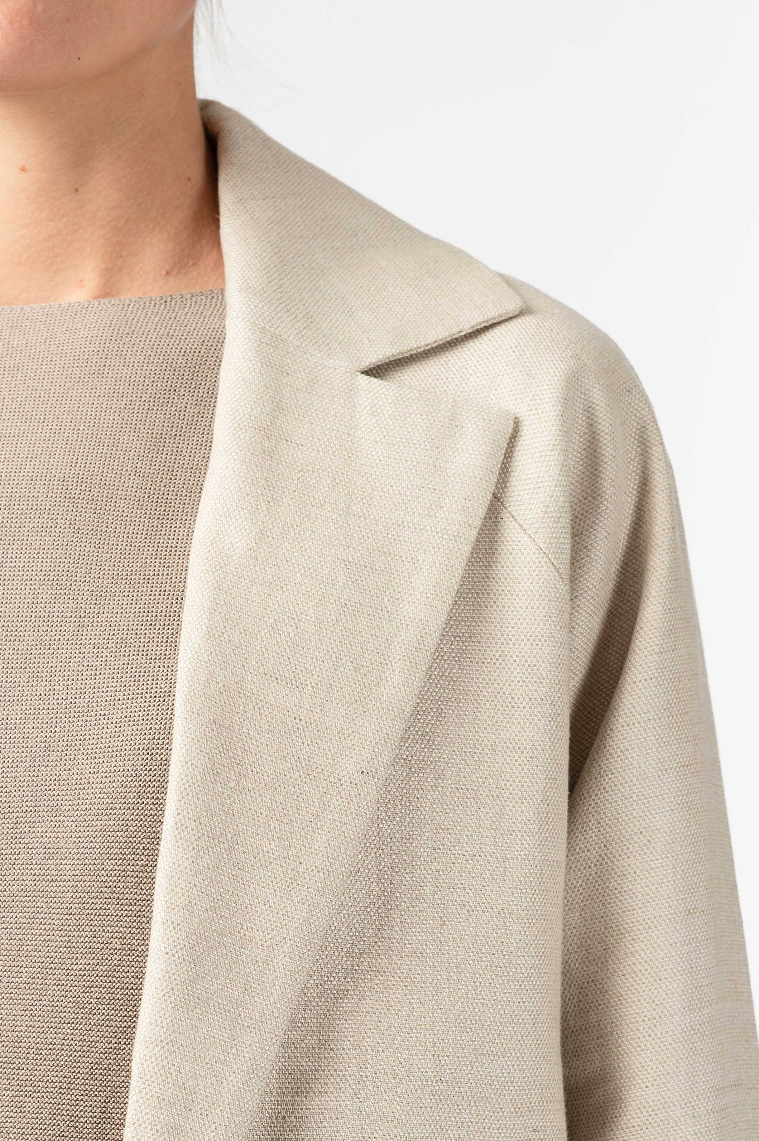 NNIstudio - LINED Jacke Linen - Seed Pearl - XS -