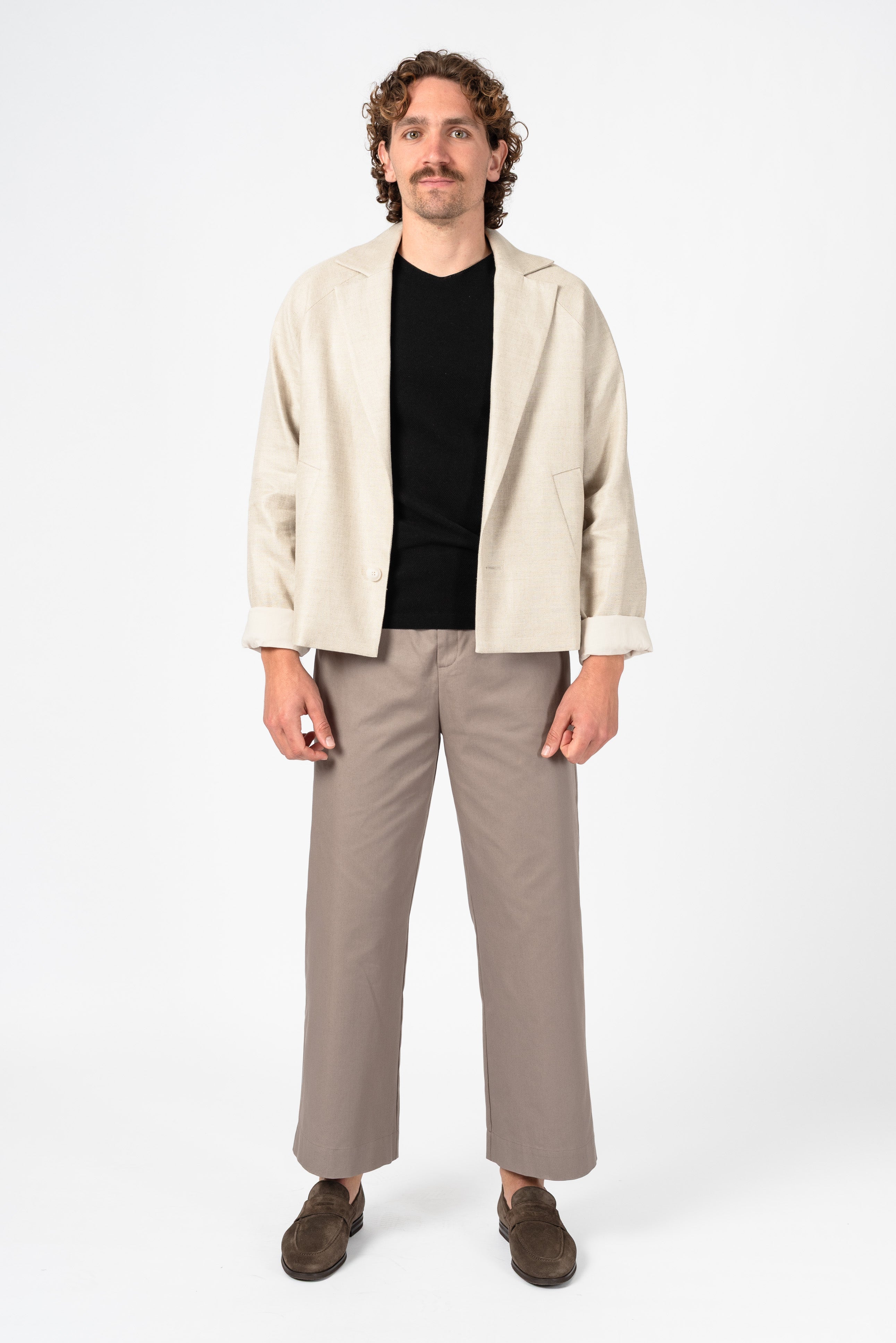 NNIstudio - LINED Jacke Linen - Seed Pearl - XS -