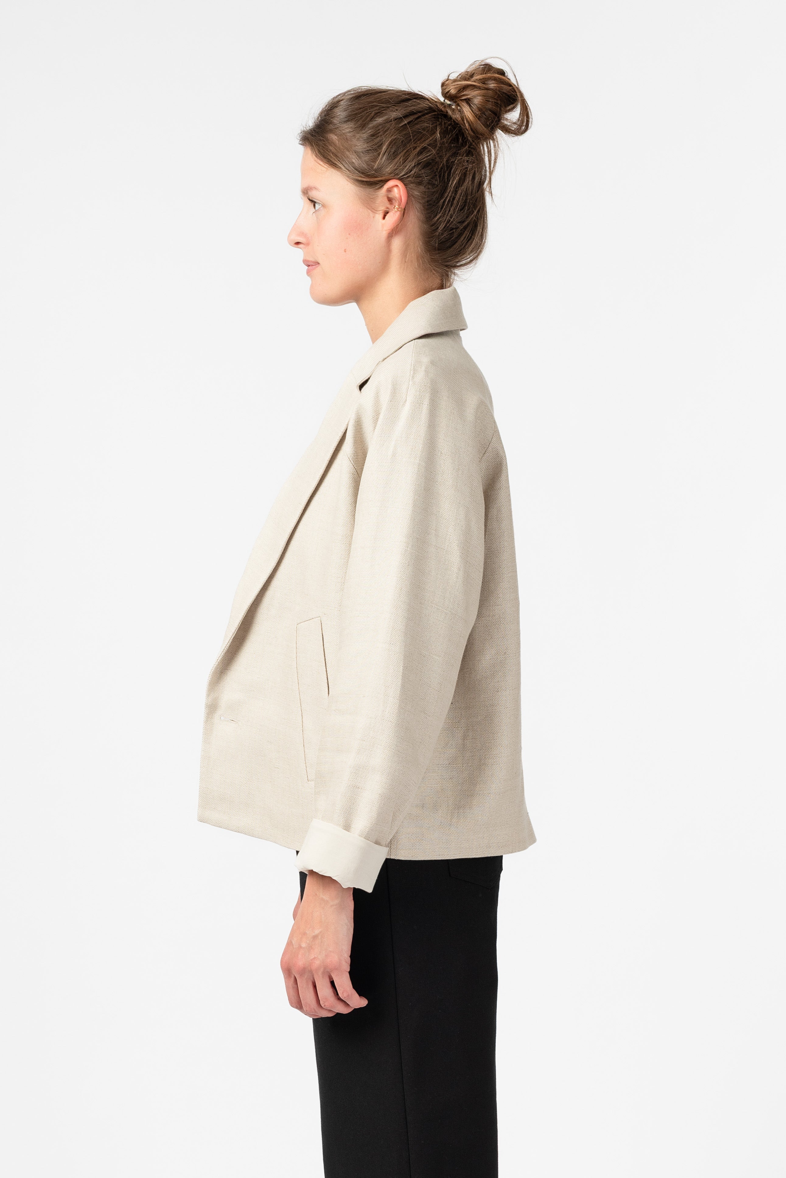 NNIstudio - LINED Jacke Linen - Seed Pearl - XS -