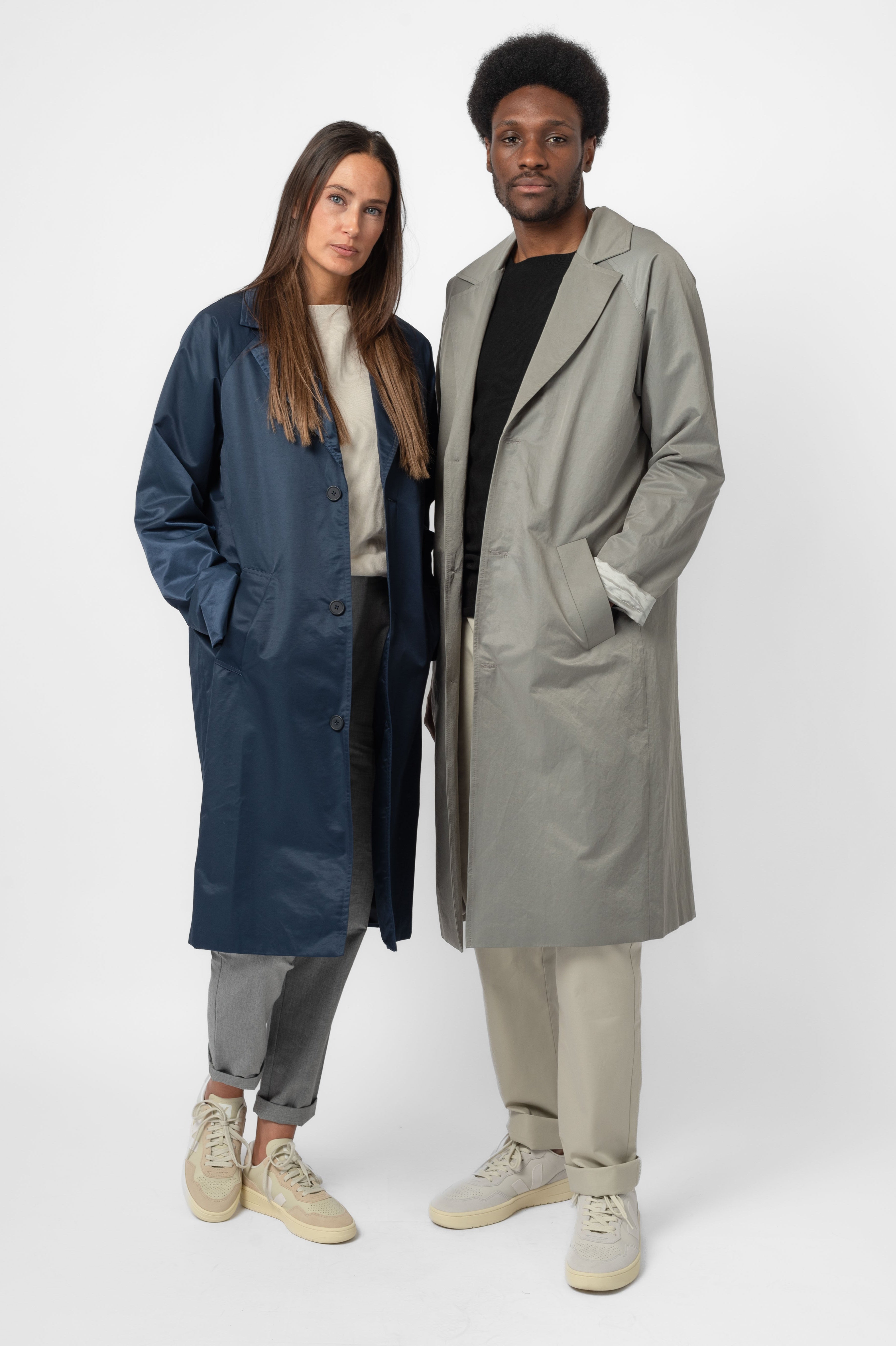 NNIstudio - LONGCOAT Light Unisex _ too good to go _ M - Midnight Navy - M -