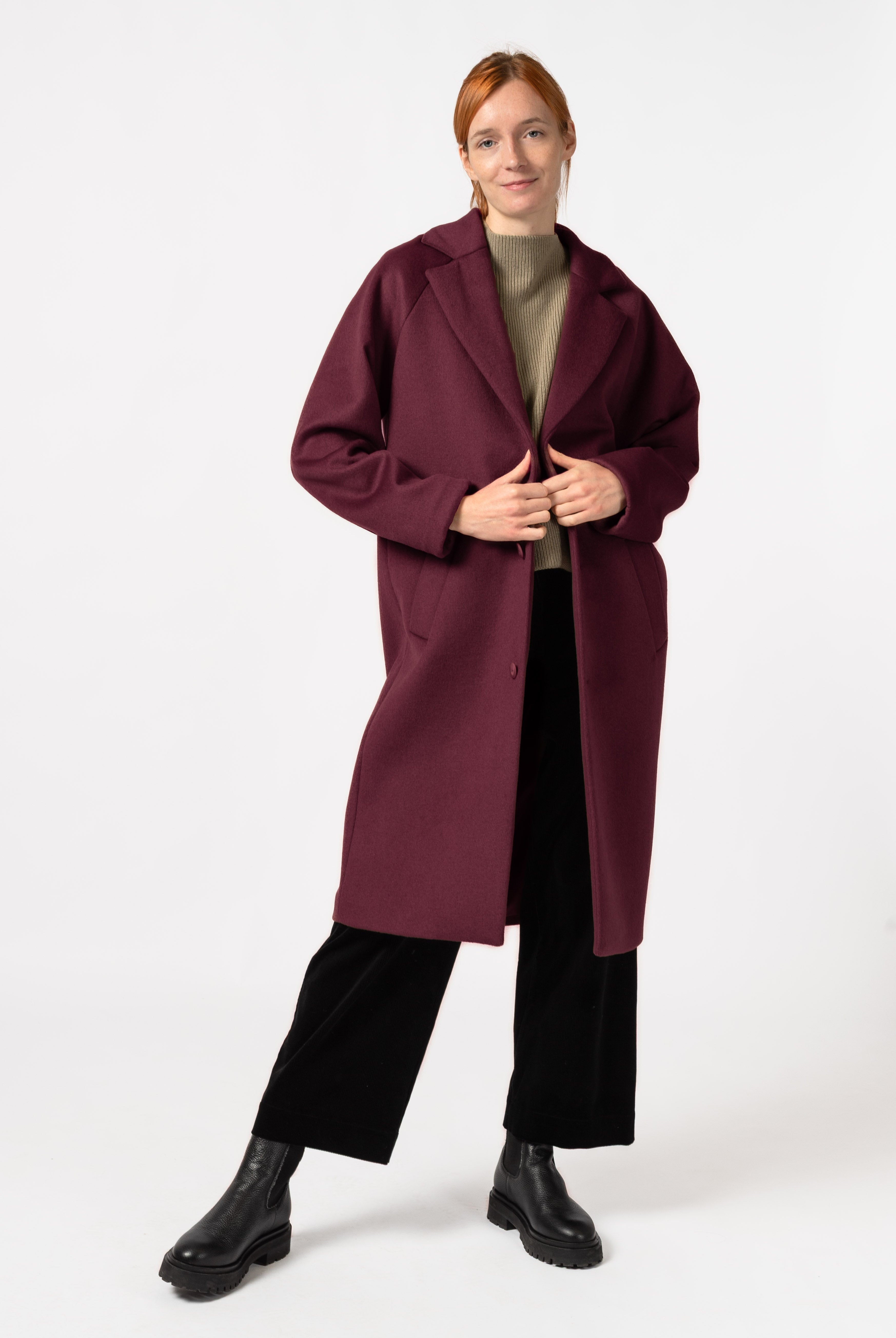 NNIstudio - LONGCOAT Wool - Red Mahogany - S -